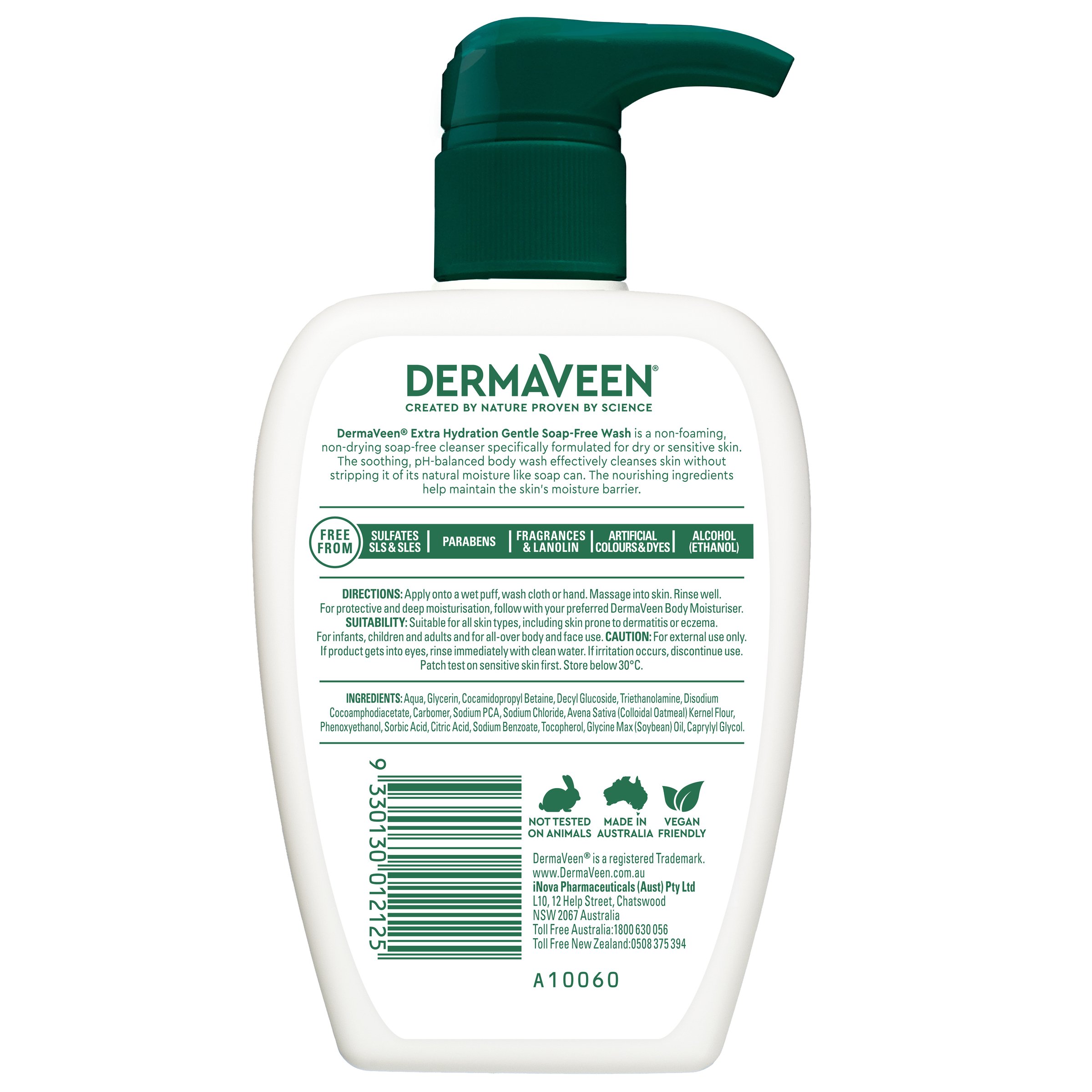 DermaVeen Extra Gentle Soap Free Wash 250ml - Image 2
