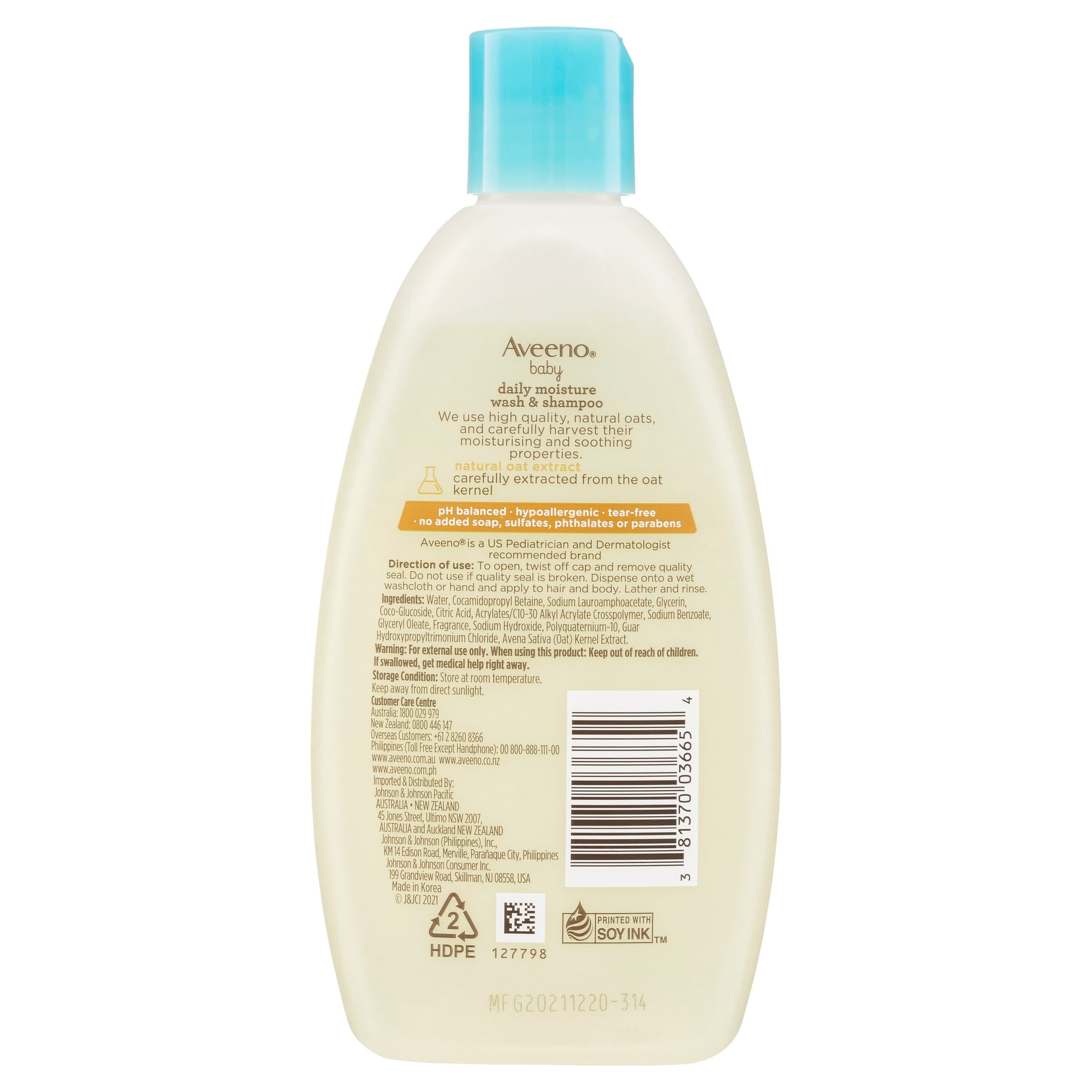 Aveeno Baby Wash & Shampoo 236ml - Image 2