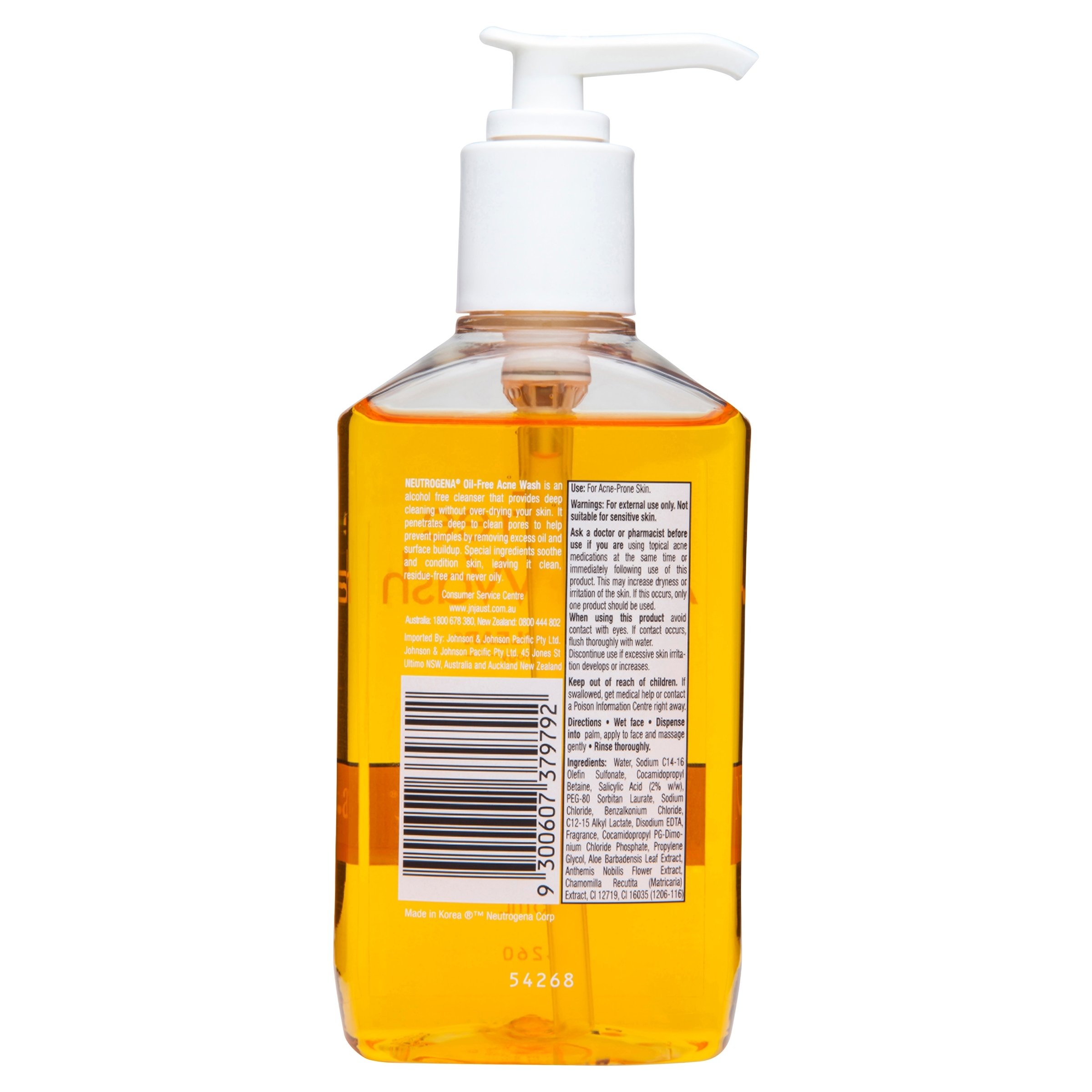 Neutrogena Oil-Free Acne Wash 175ml - Image 2