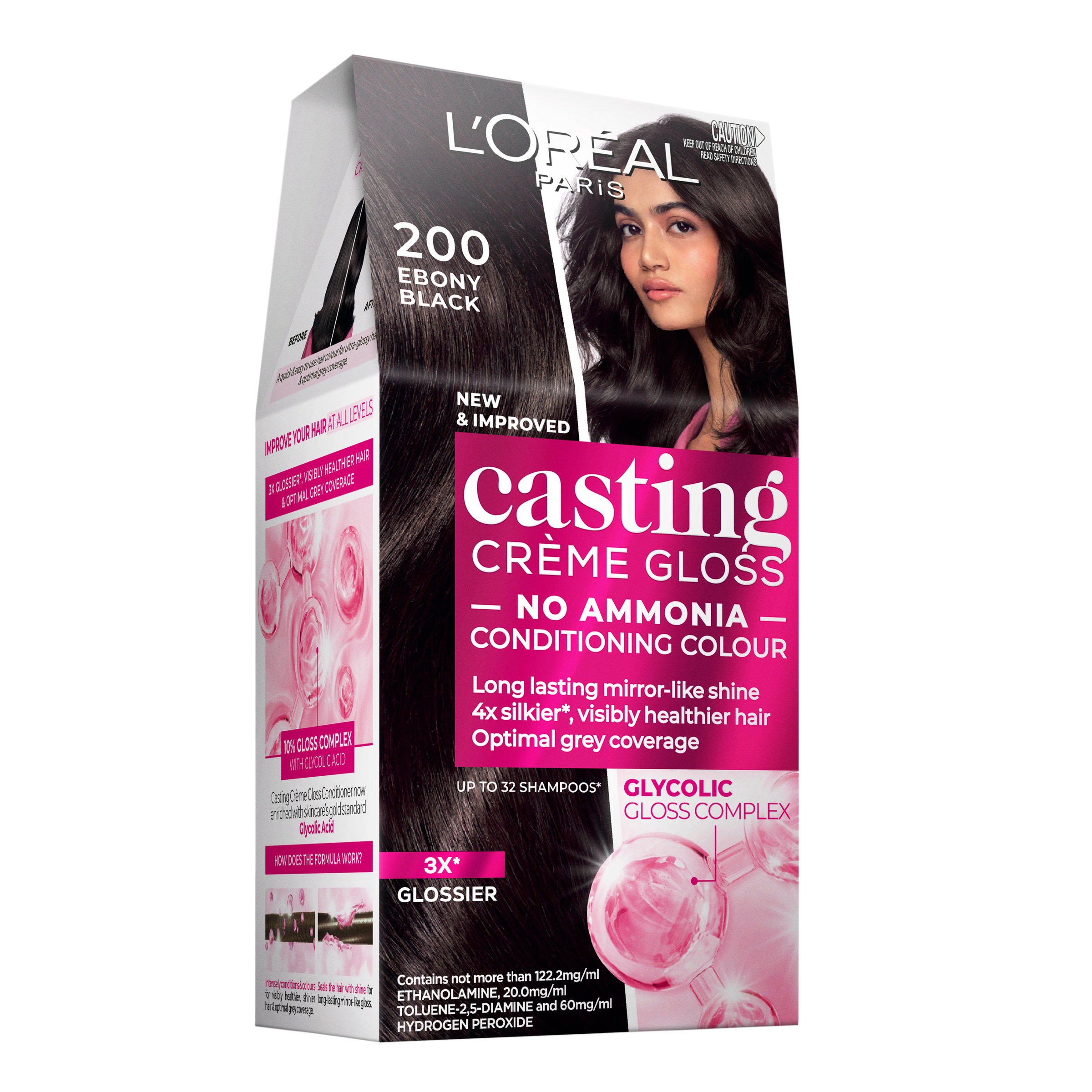 L'Oreal Paris Casting Creme Gloss 200 Ebony Black 1 each - Image 1