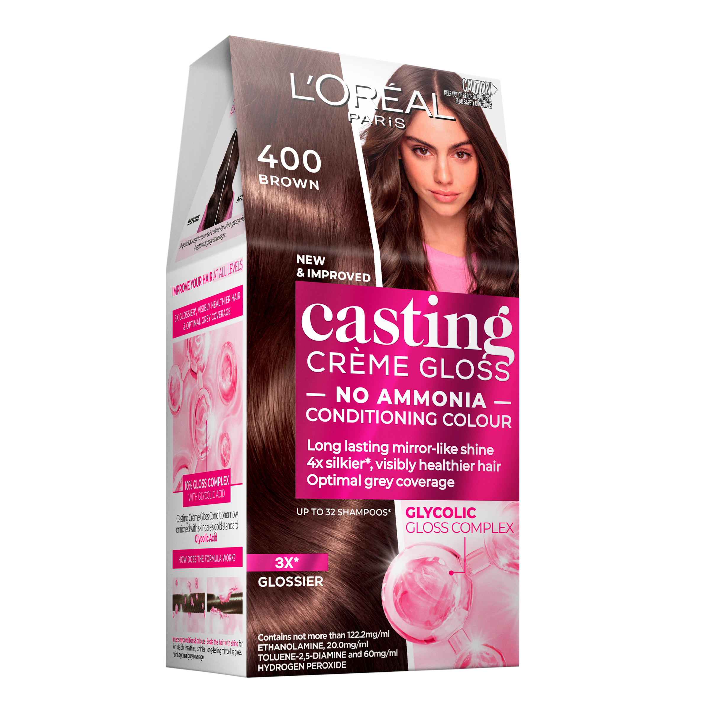 L'Oreal Paris Casting Creme Gloss 400 Dark Brown 1 each - Image 1