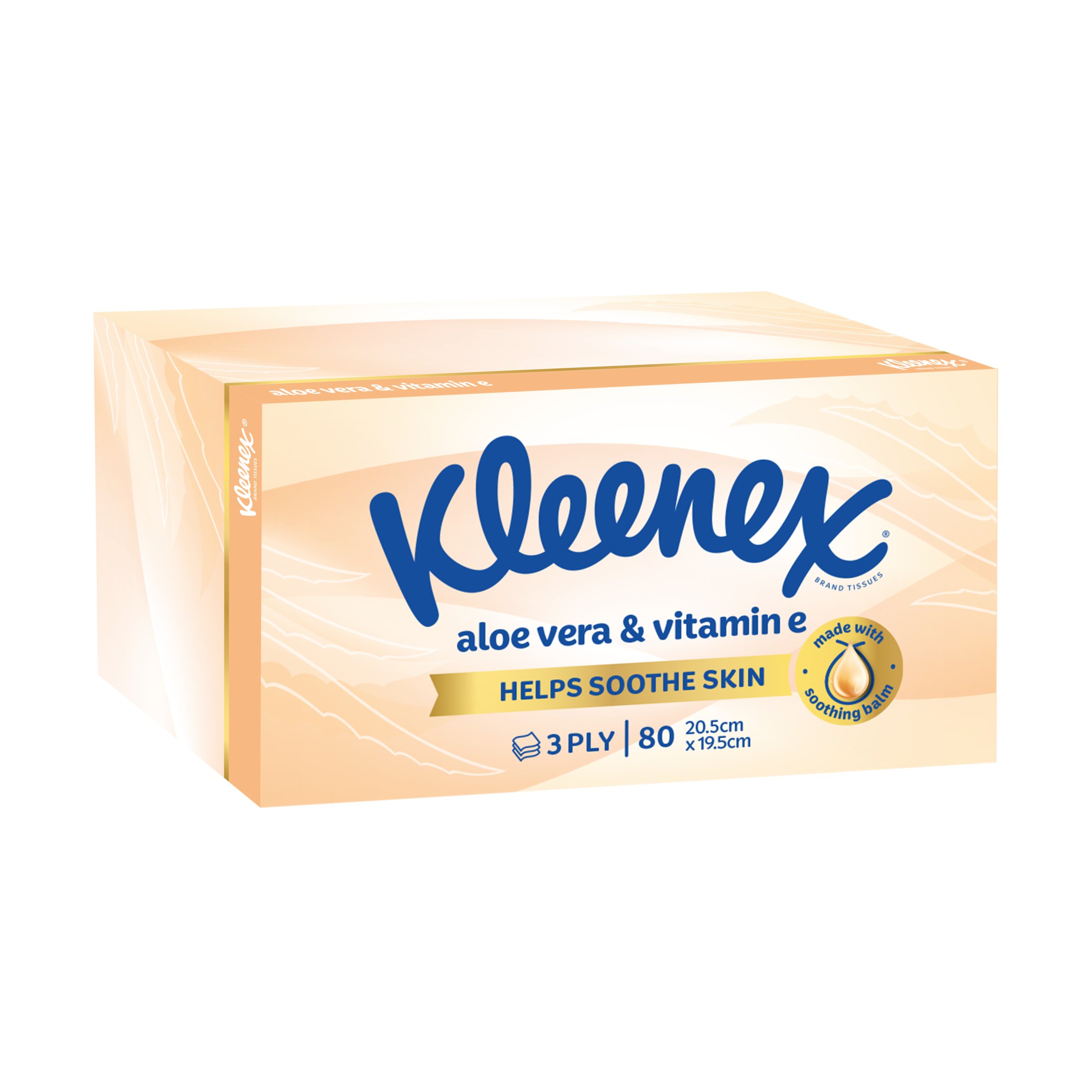 Kleenex Soothe Aloe Vera & Vitamin E Facial Tissues 95 pack - Image 2