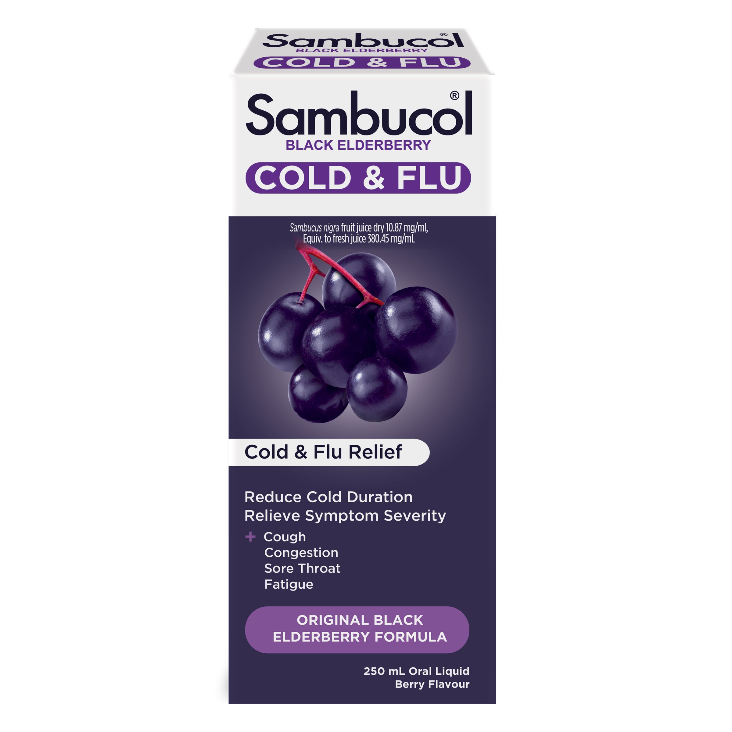 Sambucol Cold & Flu Liquid 250ml - Image 1