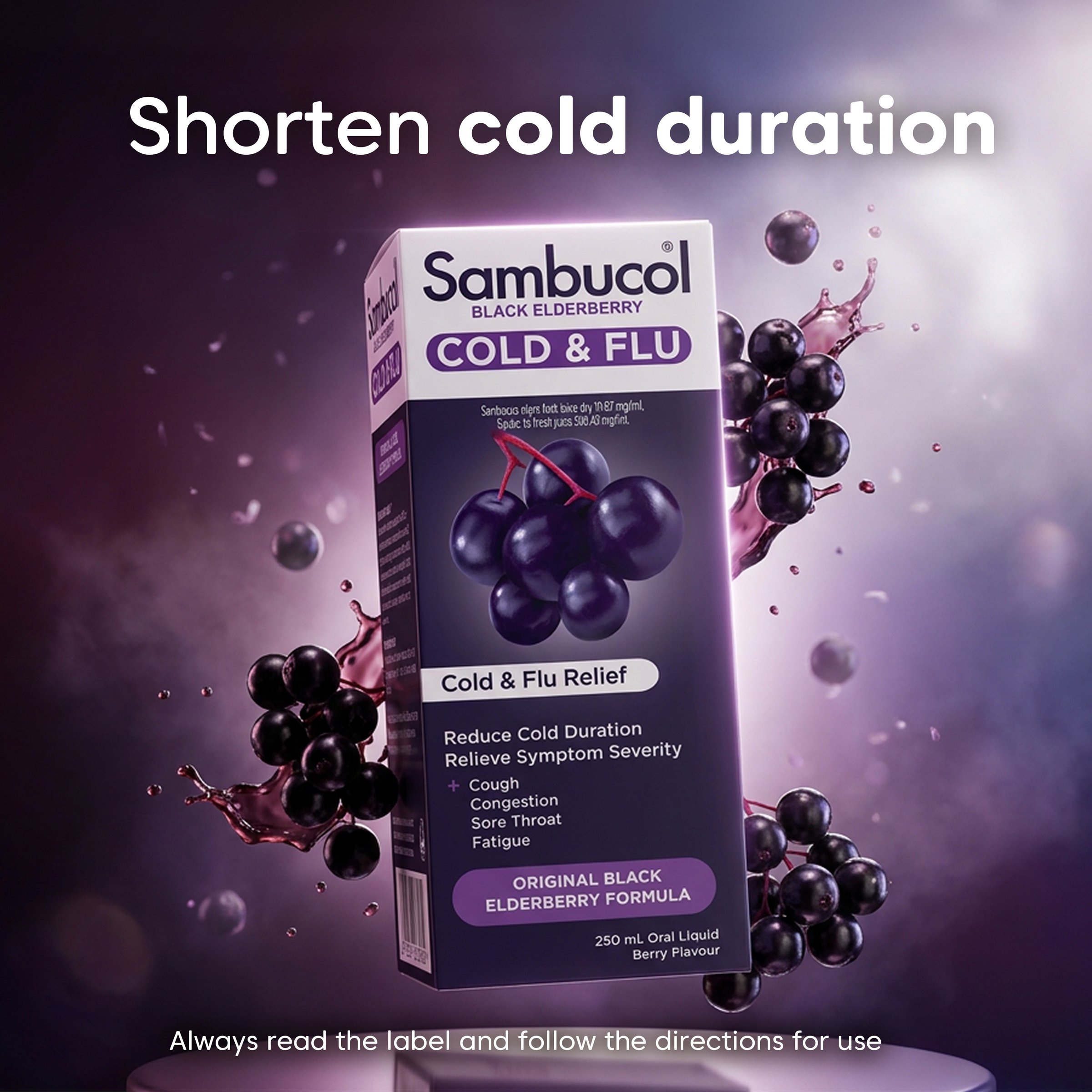 Sambucol Cold & Flu Liquid 250ml - Image 6