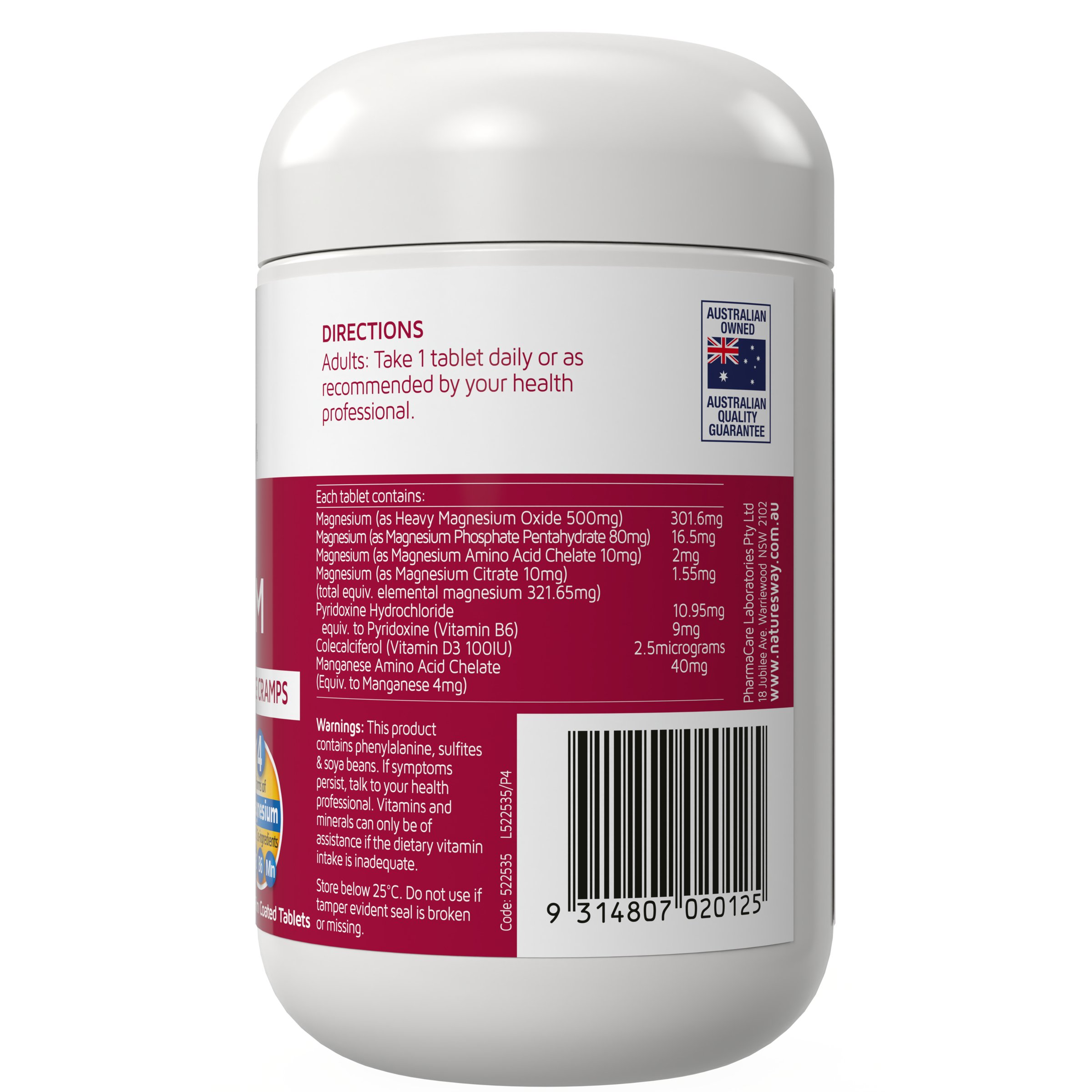 Nature's Way High Strength Magnesium 150 tablets - Image 3