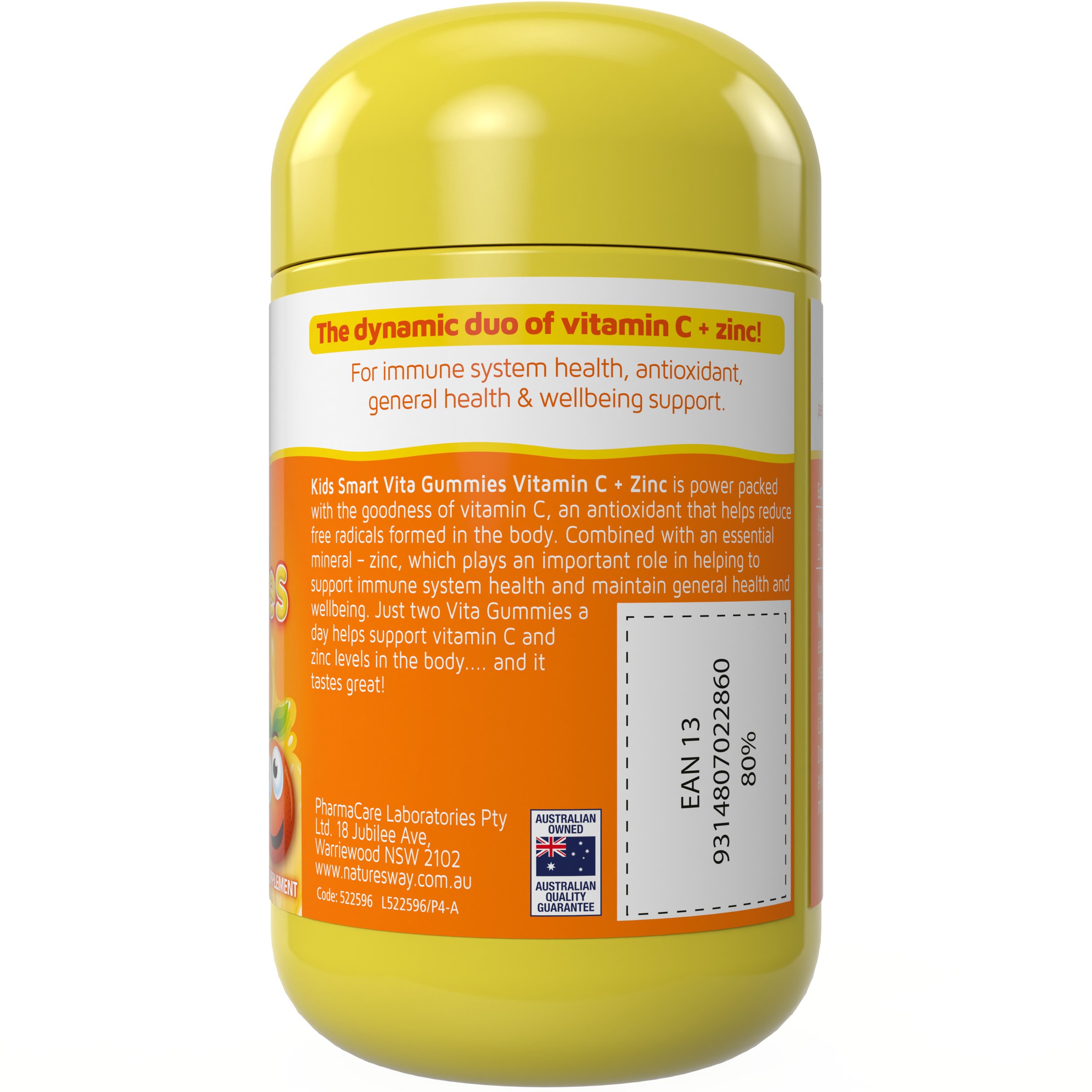 Nature's Way Kids Smart Vita Gummies Vitamin C + Zinc 60 pastilles - Image 2