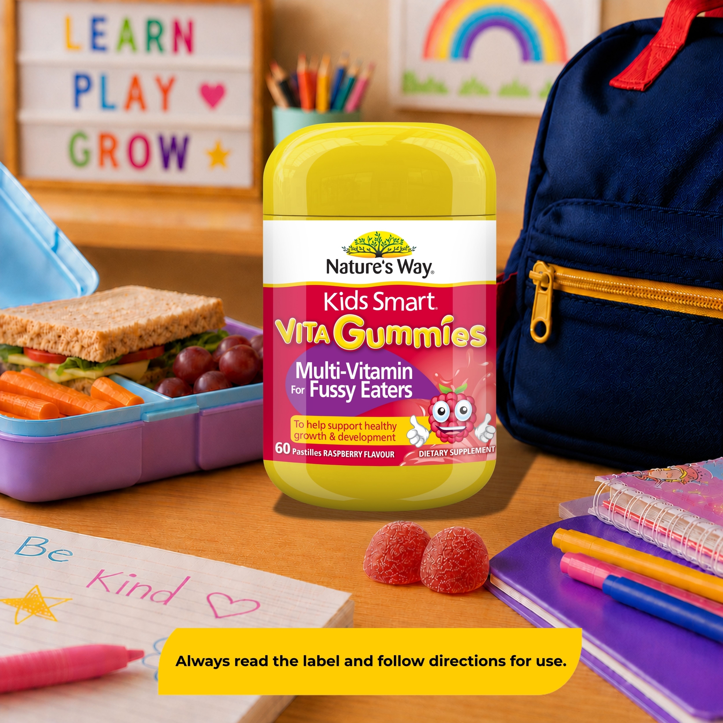 Nature's Way Kids Smart Vita Gummies Multi-Vitamin For Fussy Eateres 60 pastilles - Image 4