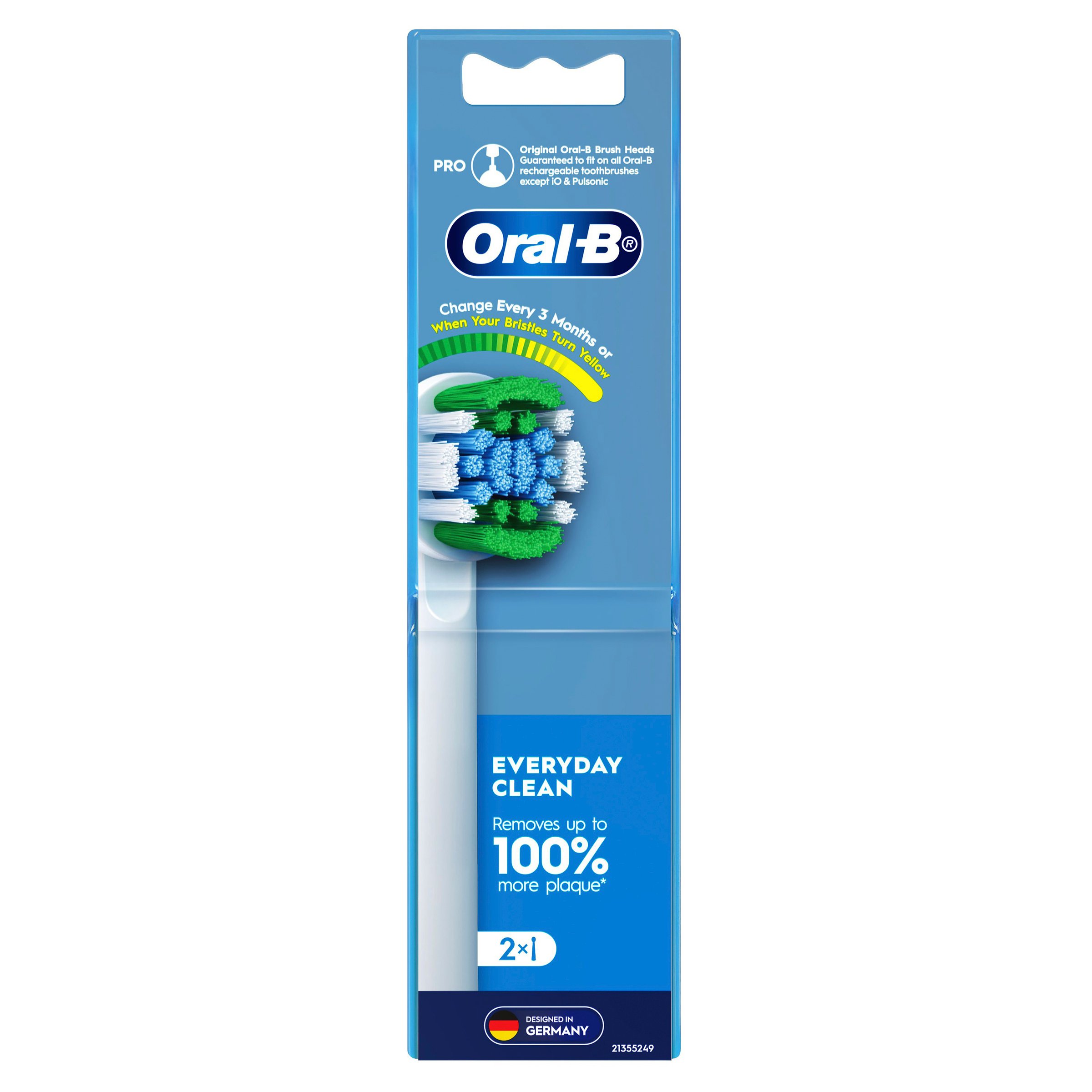 Oral-B Everyday Clean Electric Toothbrush Replacement Head 2 Pack - Image 1