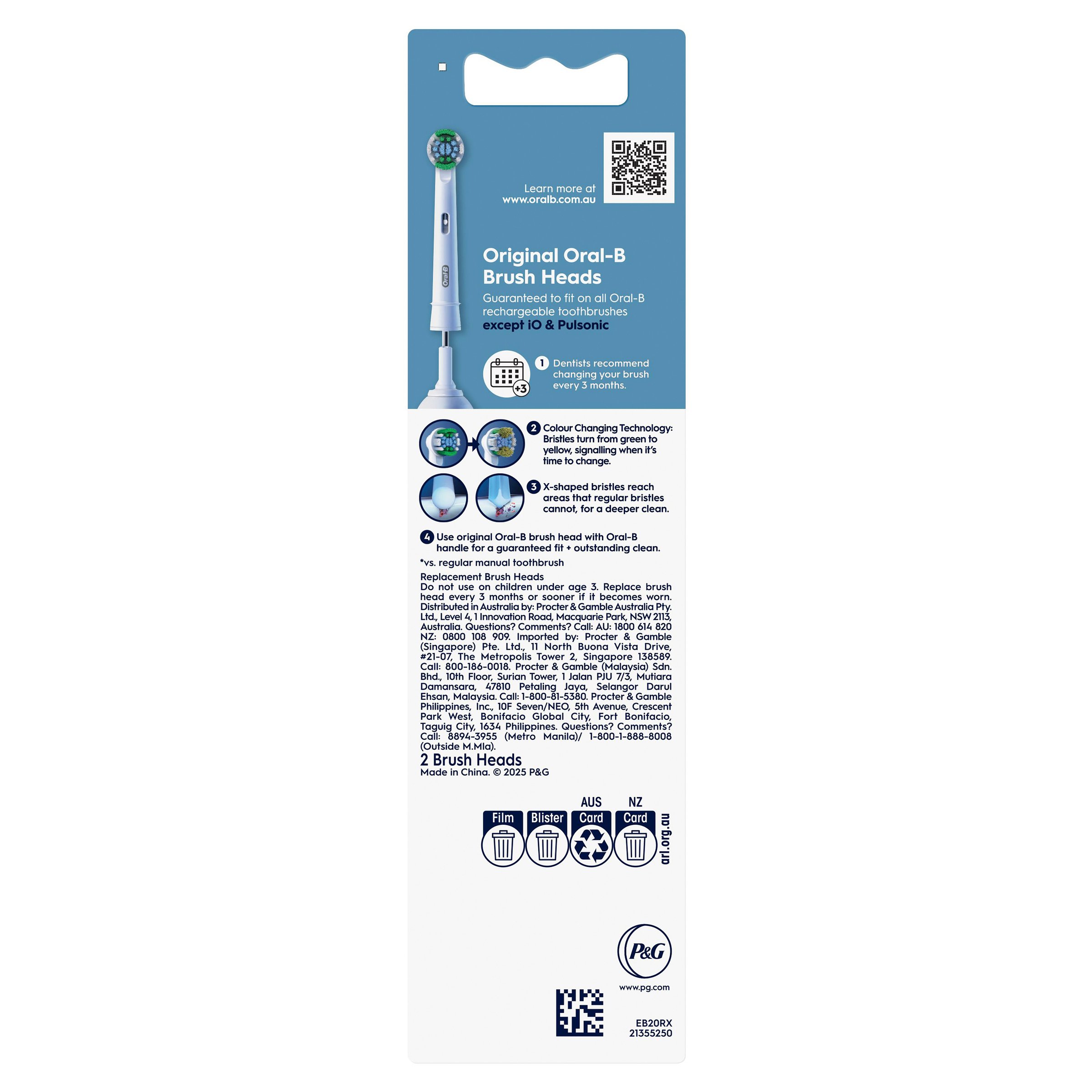 Oral-B Everyday Clean Electric Toothbrush Replacement Head 2 Pack - Image 2