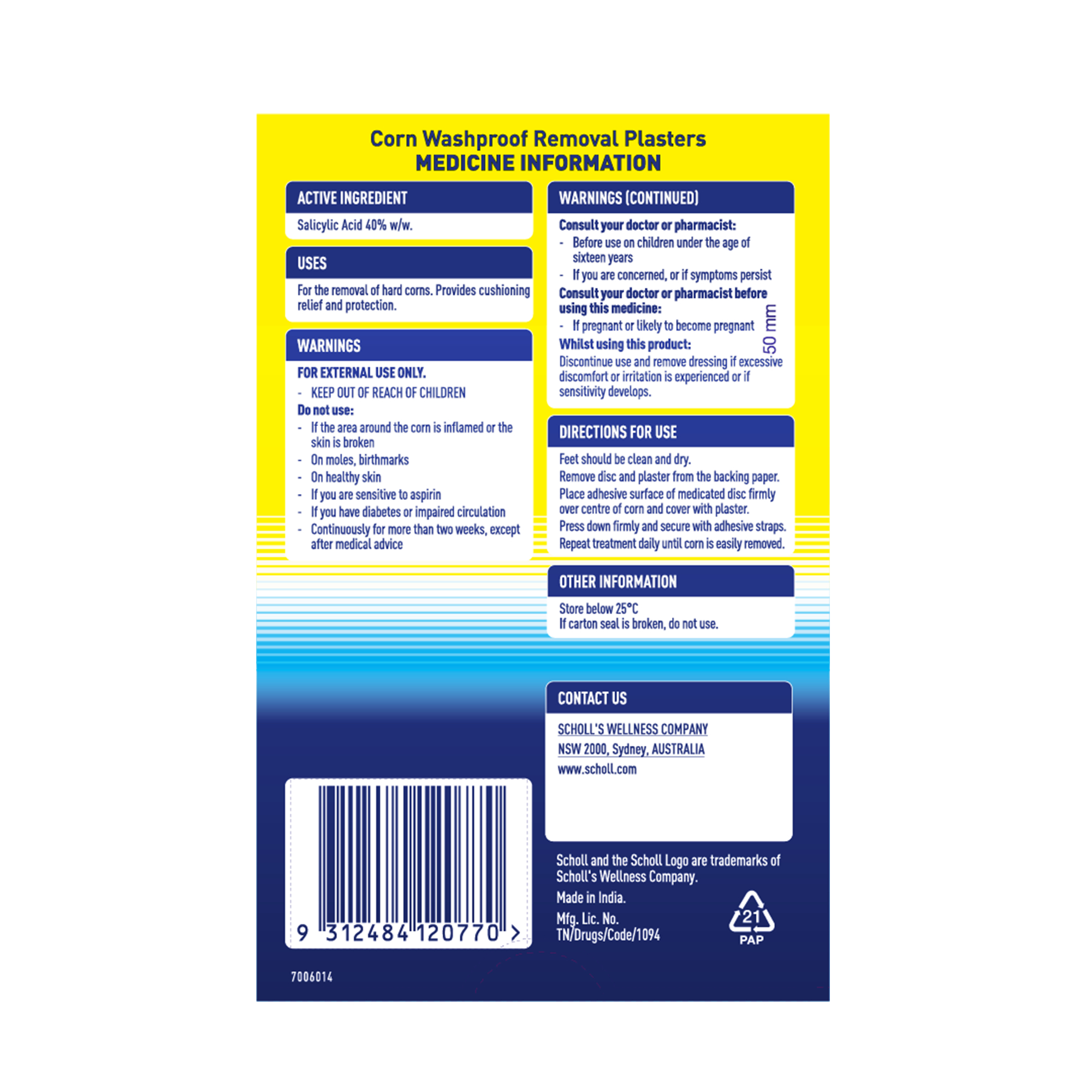 Scholl Corn Remover Plaster Waterproof 1 pack - Image 2