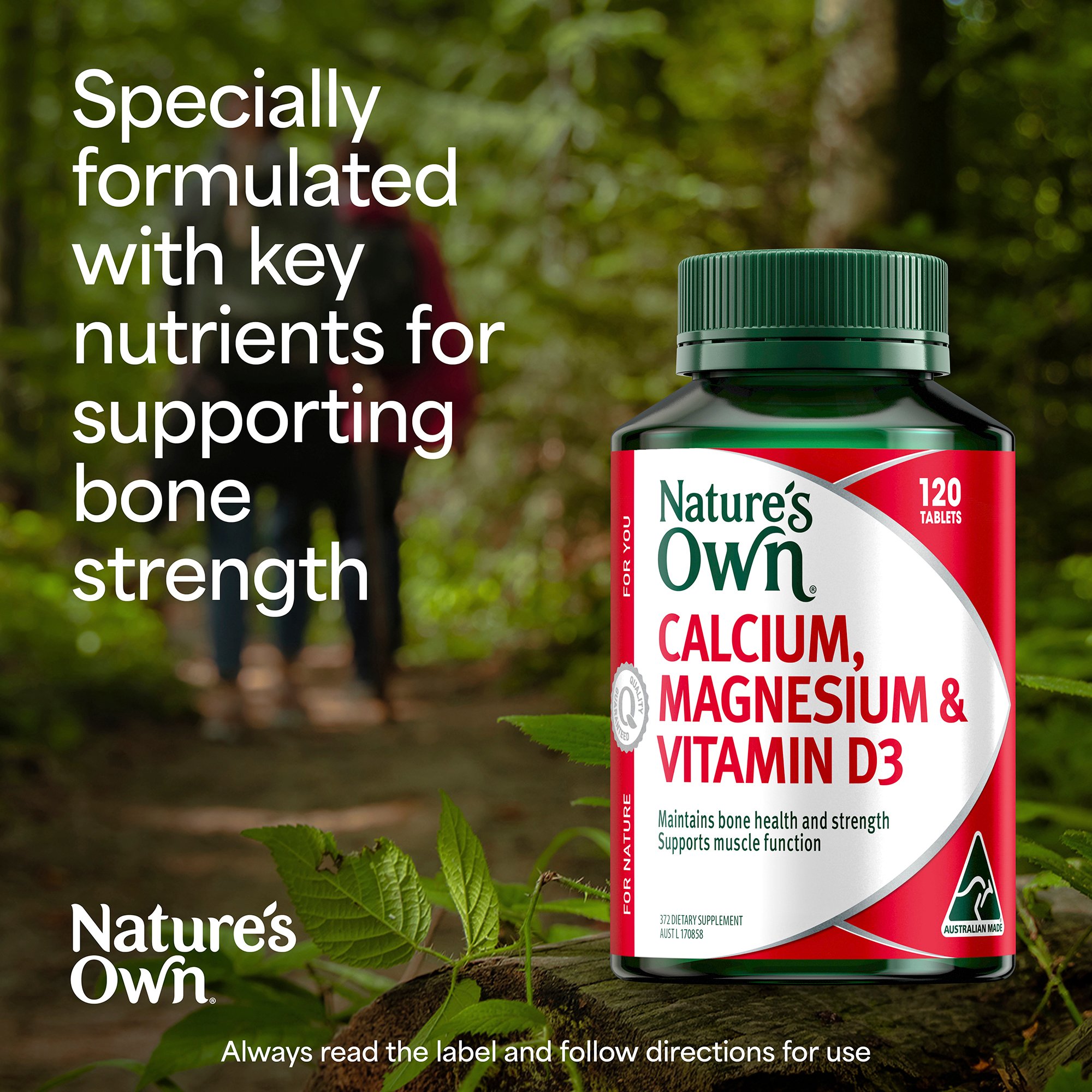 Nature's Own Calcium Magnesium & Vitamin D3 - 120 tablets - Image 6