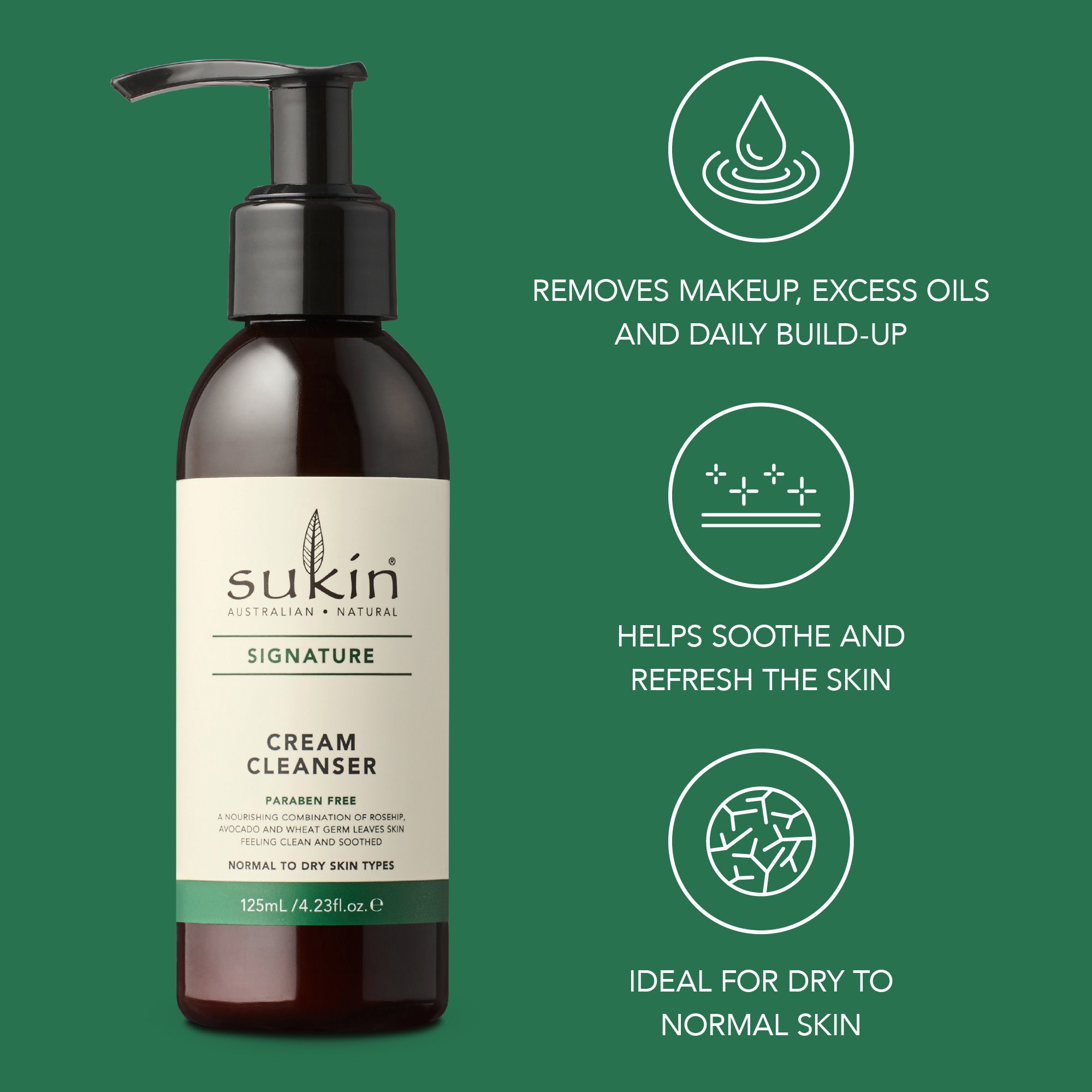 Sukin Cream Cleanser Pump 125ml - Image 13