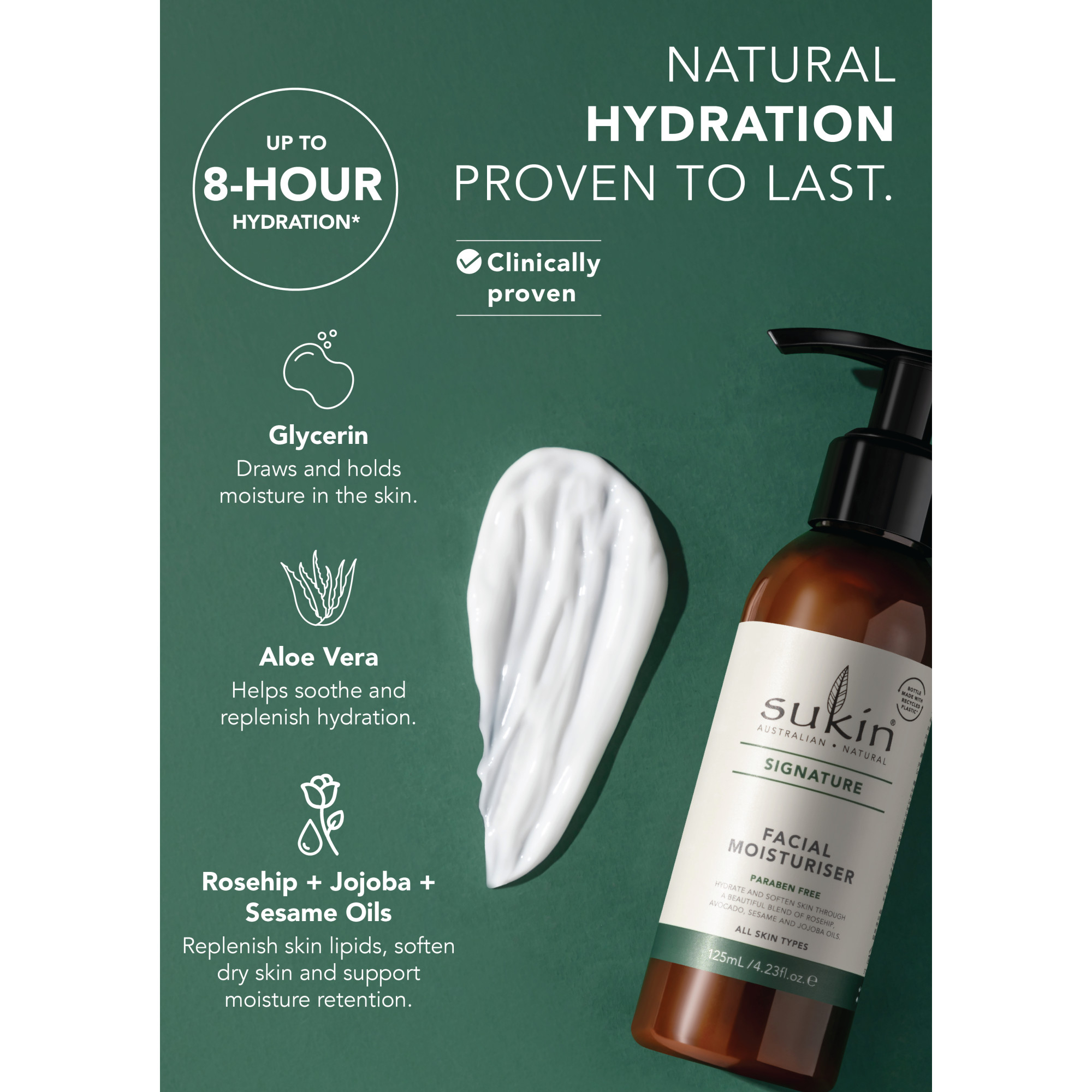 Sukin Facial Moisturiser Pump 125ml - Image 7