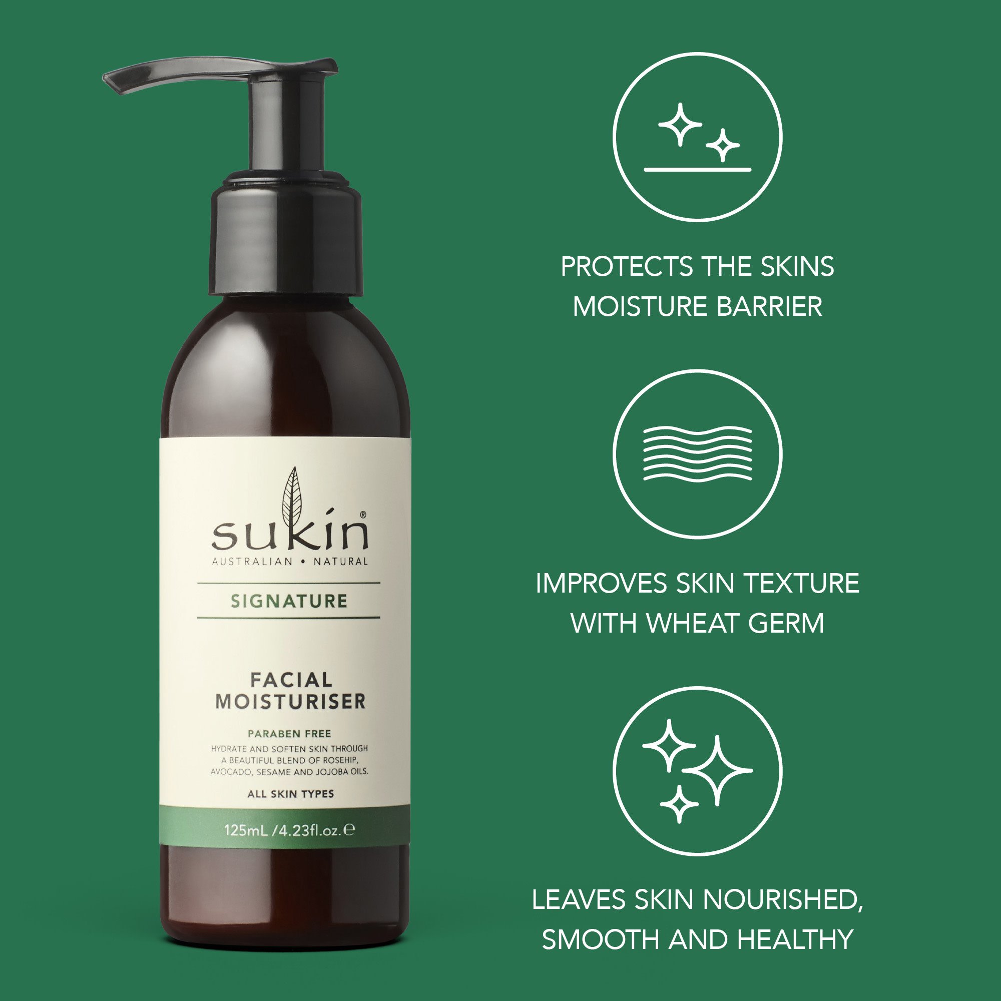 Sukin Facial Moisturiser Pump 125ml - Image 8