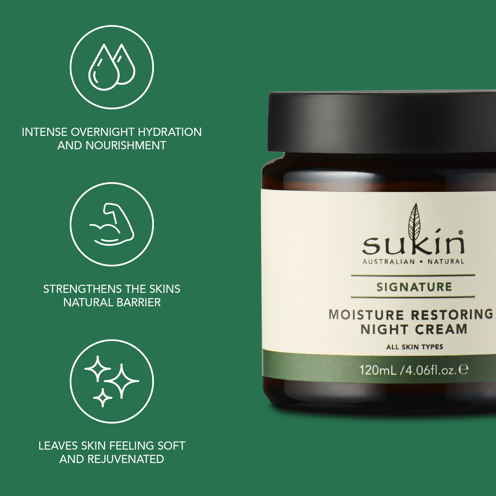 Sukin Moisture Restoring Night Cream 120ml - Image 11