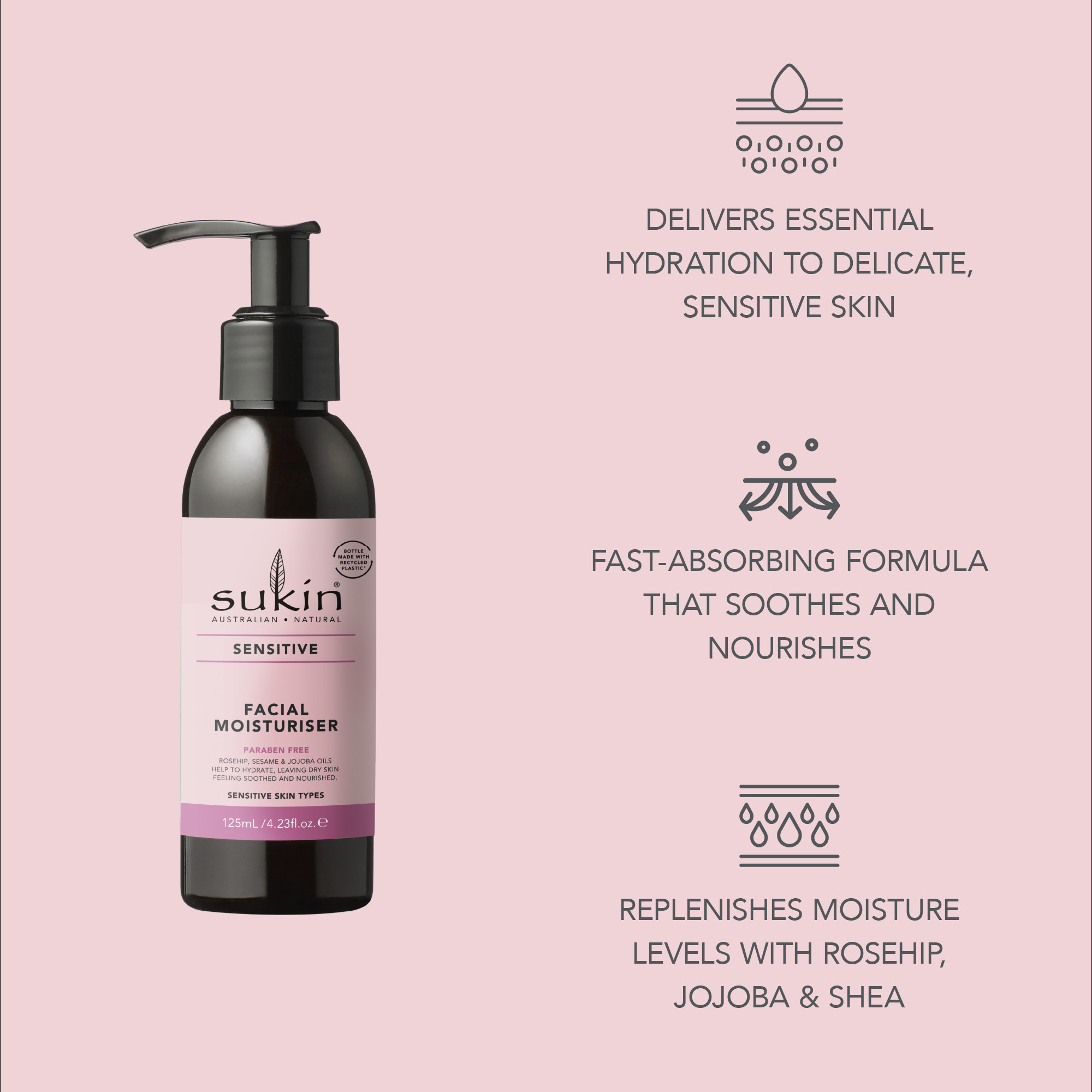 Sukin Sensitive Facial Moisturiser 125ml - Image 8