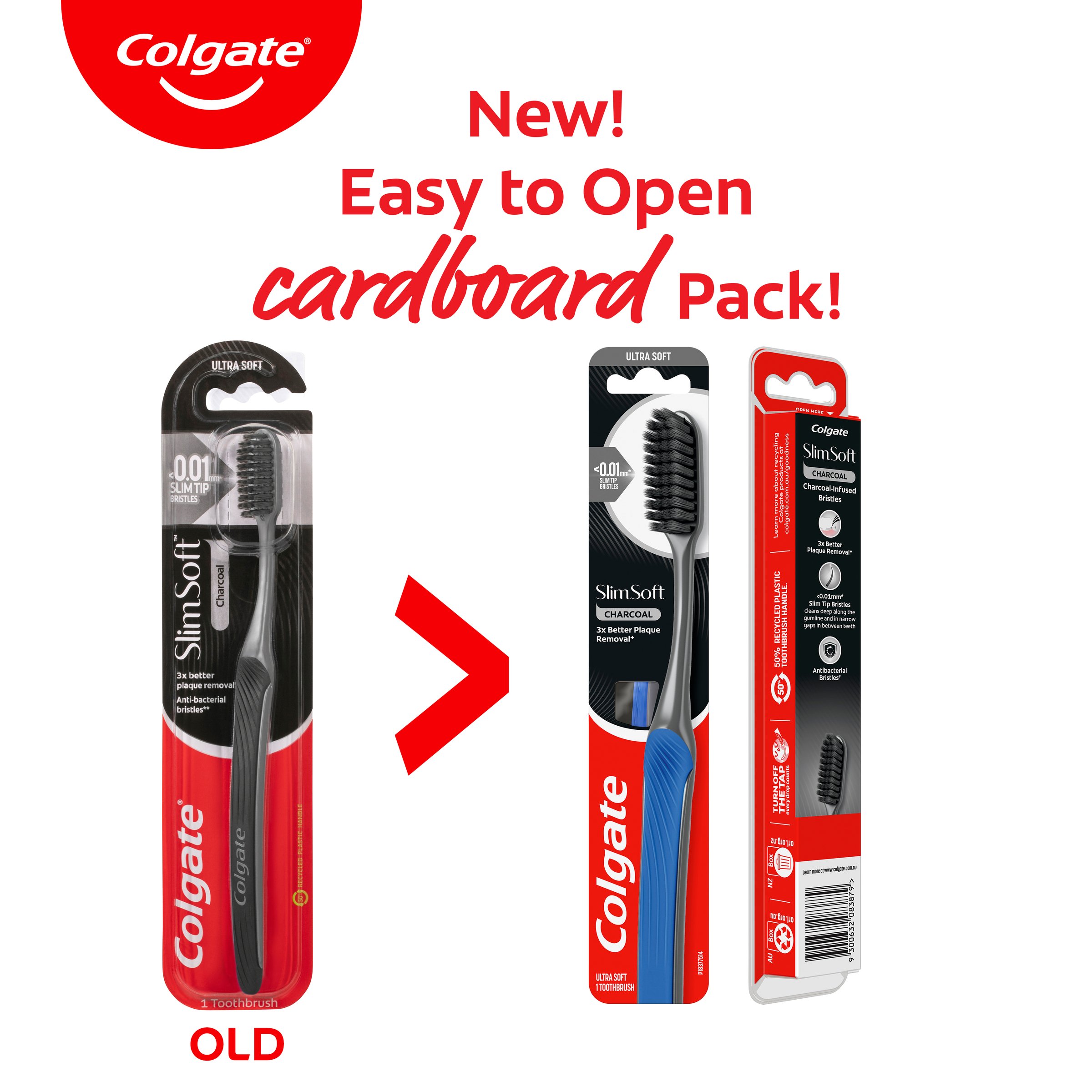Colgate Slim Soft Charcoal Toothbrush Soft 1 each - Image 9