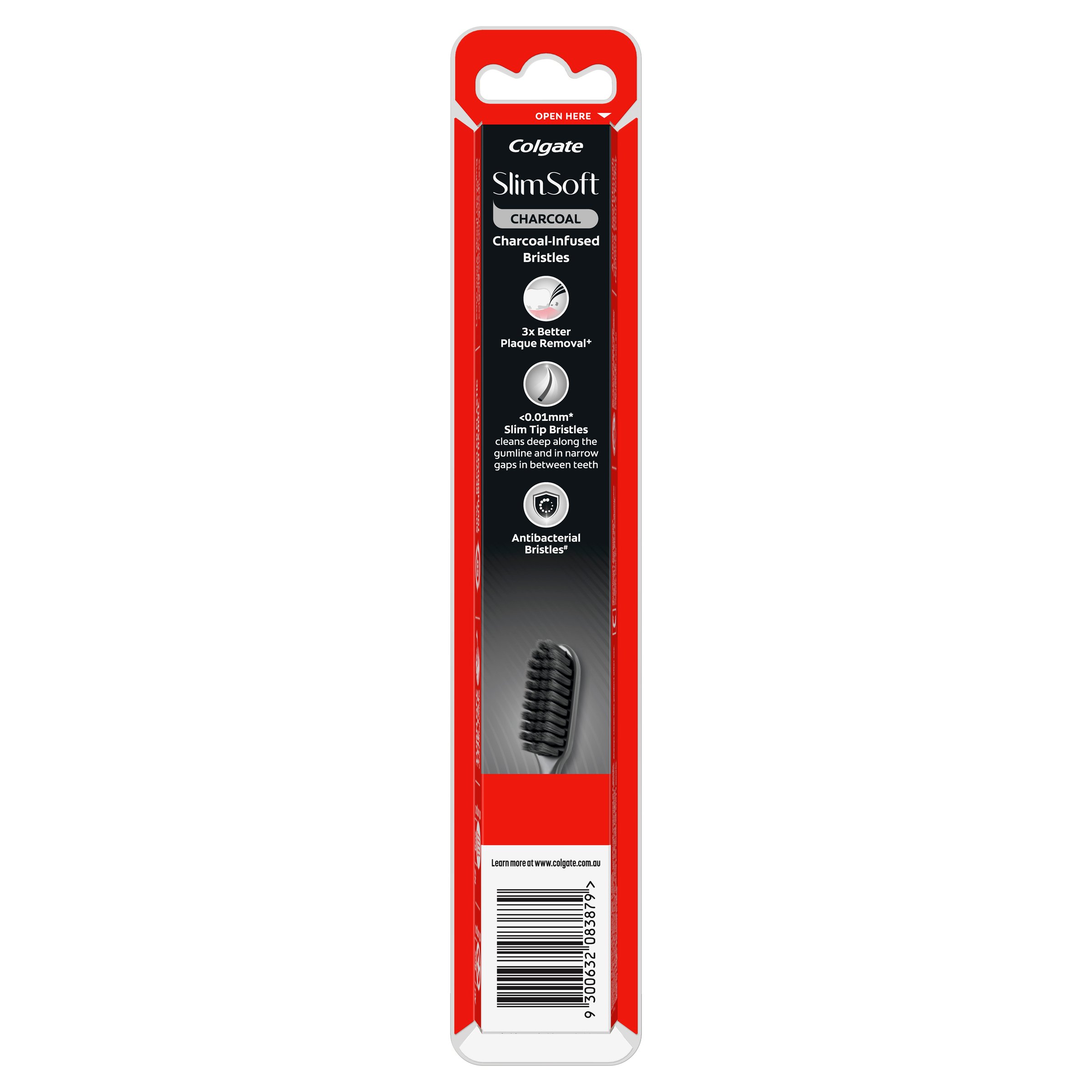 Colgate Slim Soft Charcoal Toothbrush Soft 1 each - Image 2