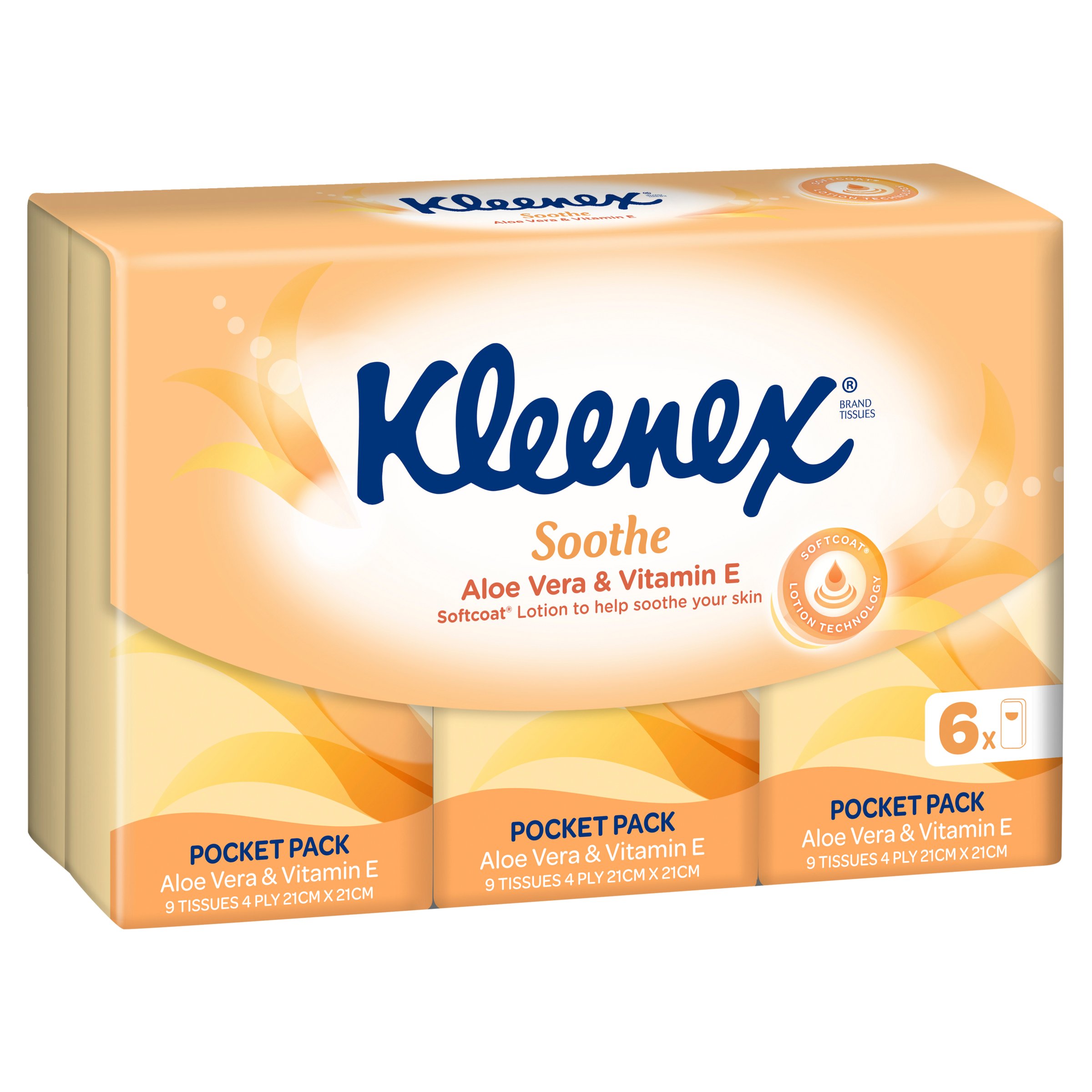 Kleenex Aloe Vera Tissues Pocket Pack 6 pack - Image 7