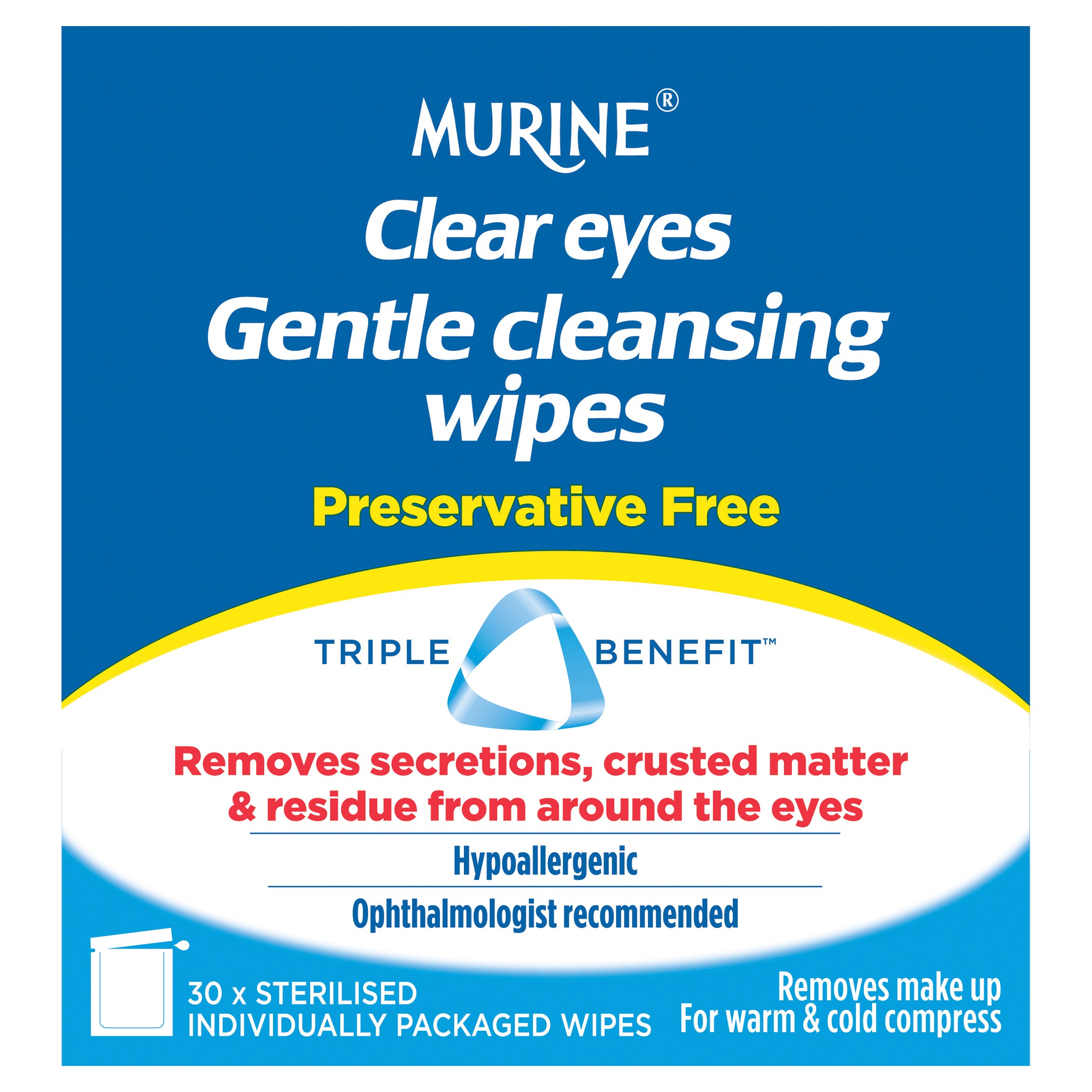 Murine Clear Eyes Wipes 30 sachets - Image 4