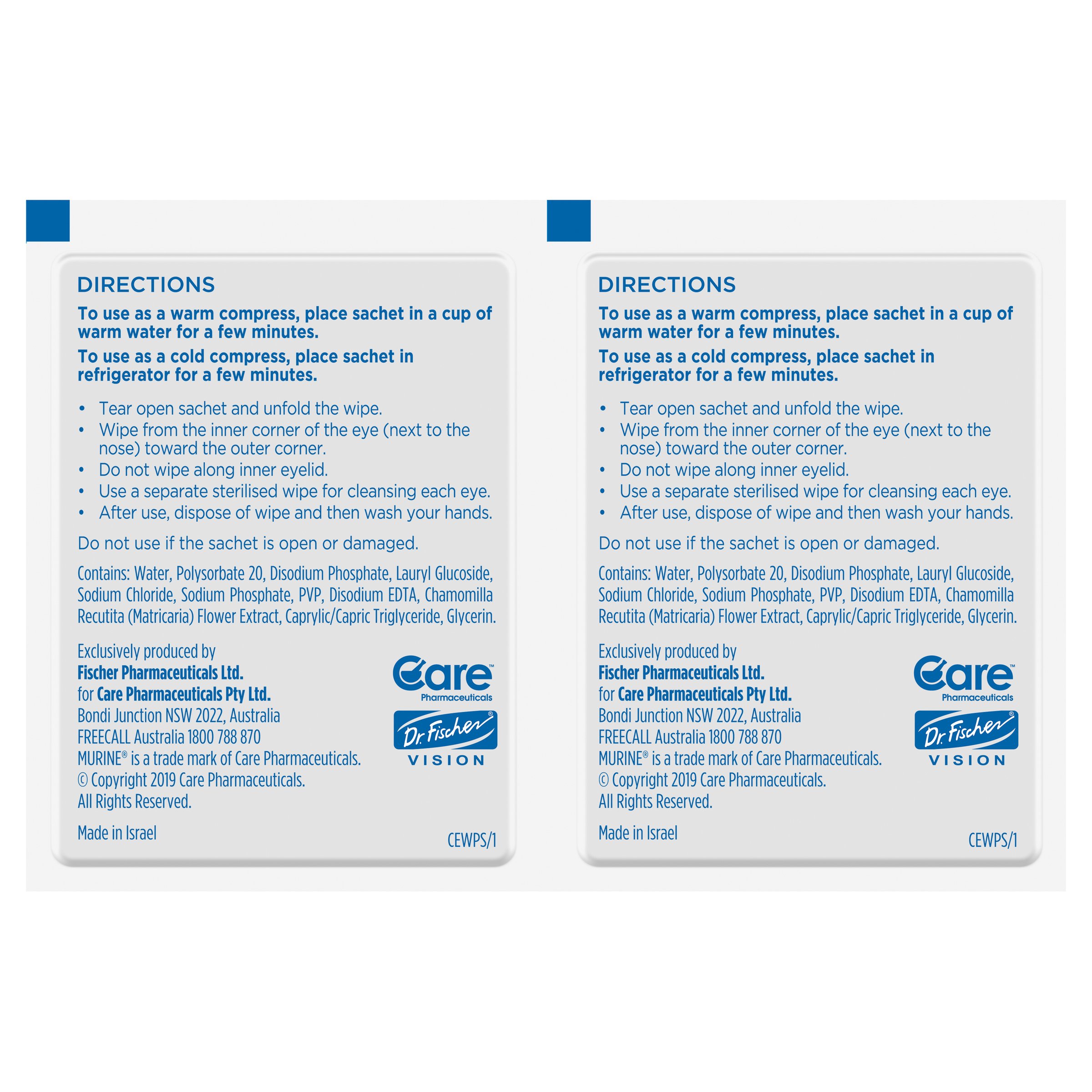 Murine Clear Eyes Wipes 30 sachets - Image 7