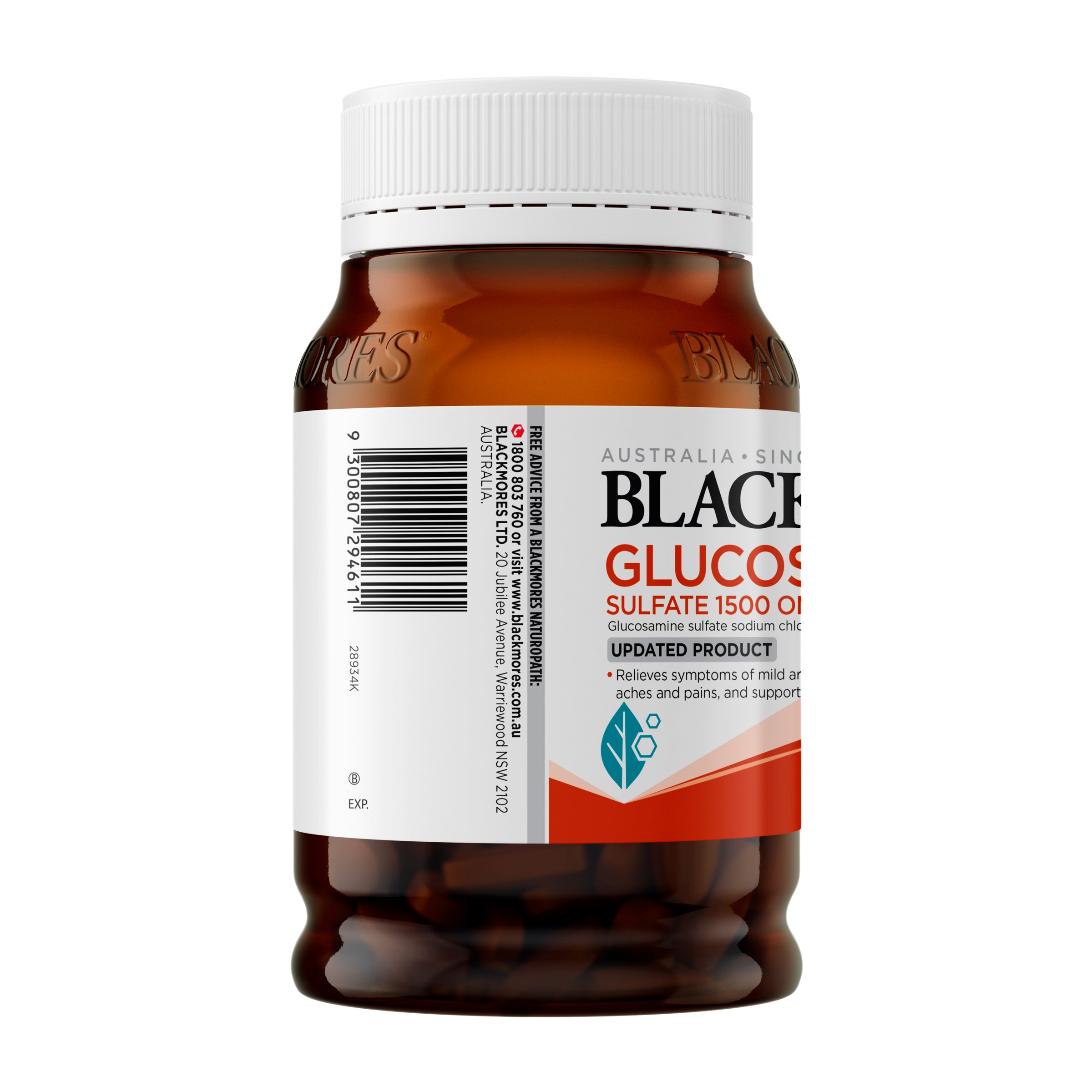 Blackmores Glucosamine Sulfate Complex 1500mg - 180 tablets - Image 3
