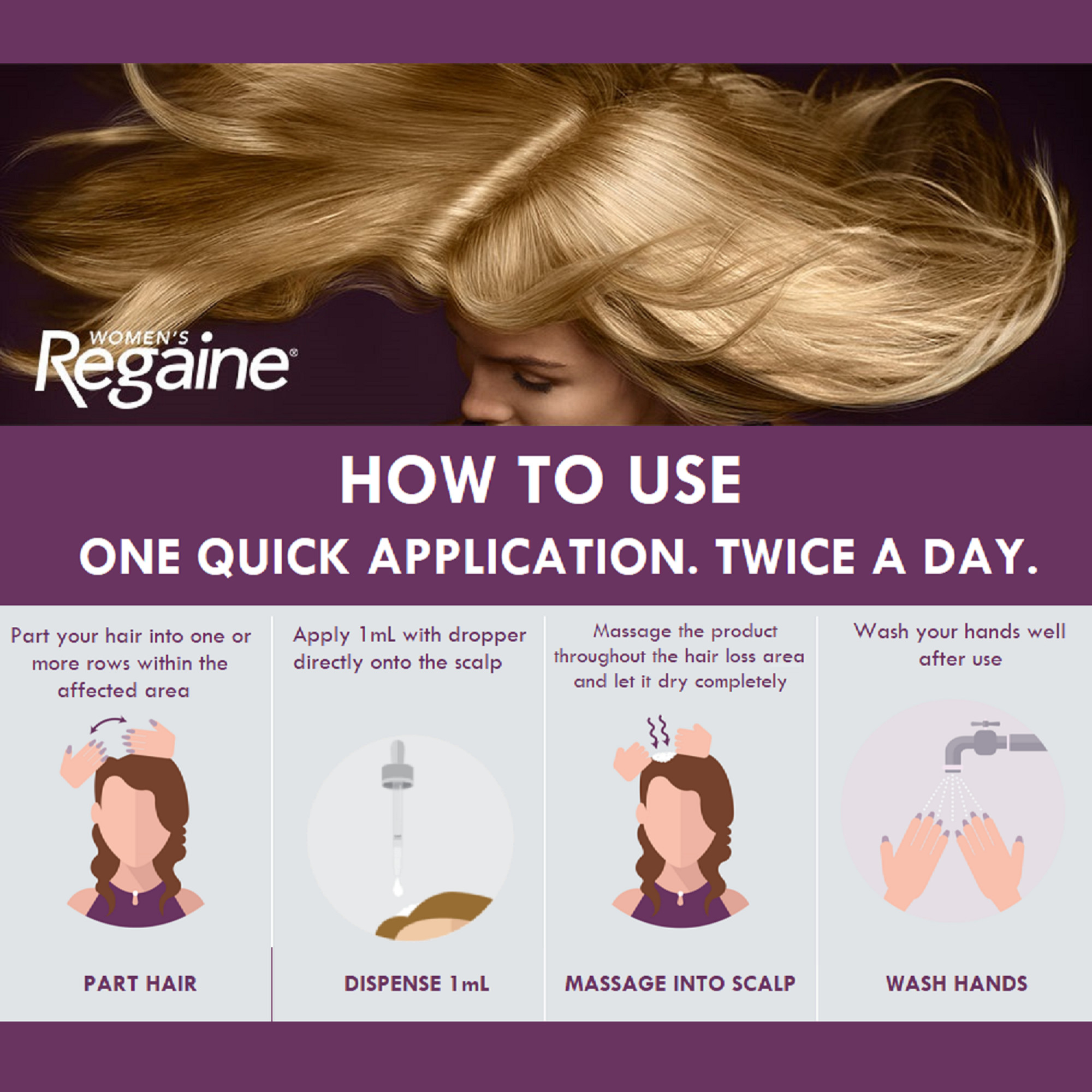 Regaine Hair Loss Treatment Womens 3 Months 180ml - Image 5