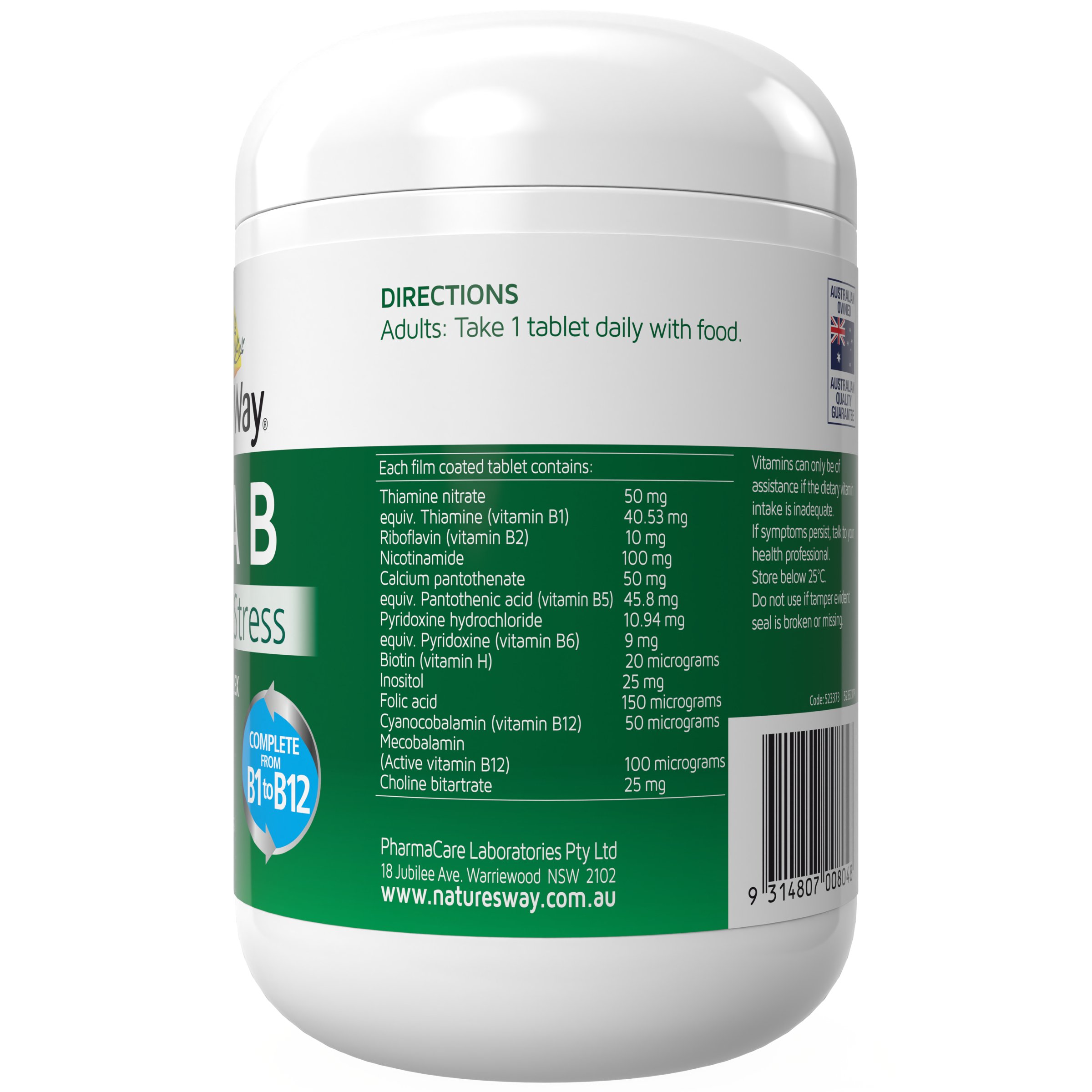 Nature's Way Mega B Executive Stress 200 tablets - Image 3