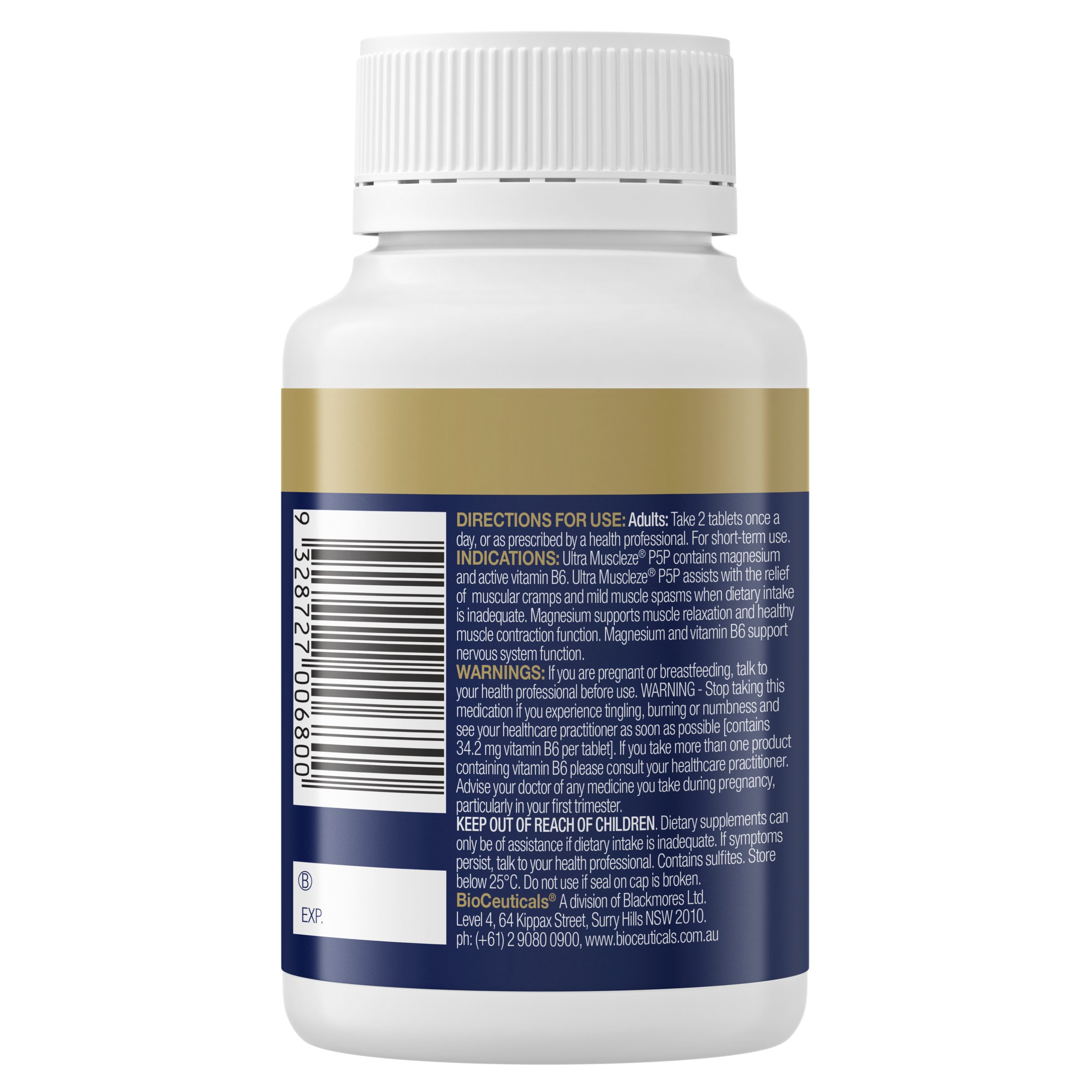 BioCeuticals Ultra Muscleze P5P - 60 tablets - Image 3