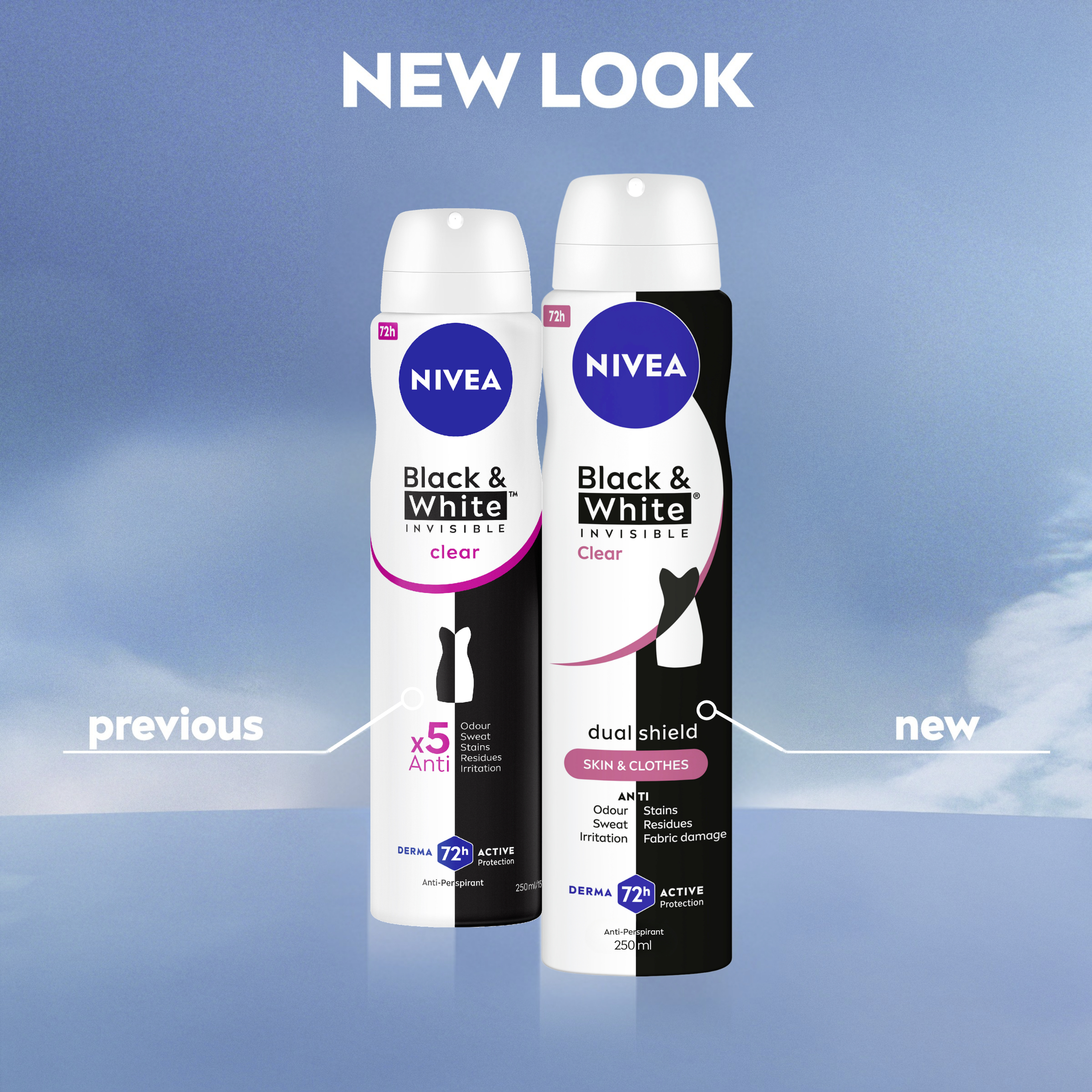 Nivea Deodorant Aerosol Invisible For Black & White Clear 250ml - Image 4