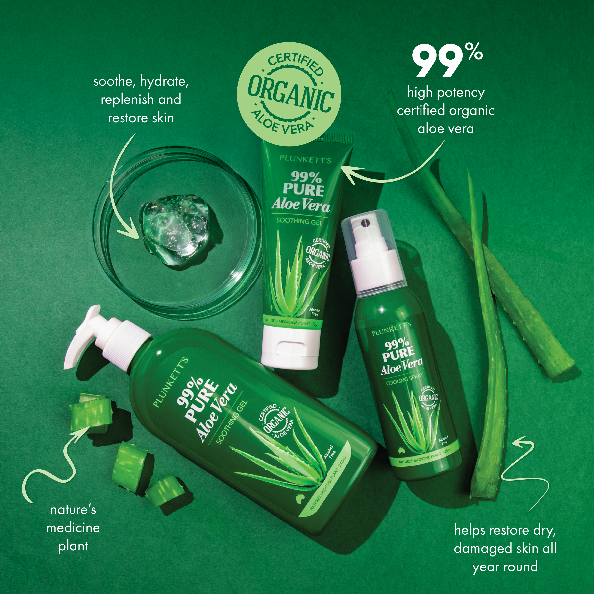 Plunkett's 99% Pure Aloe Vera Soothing Gel 150g - Image 9