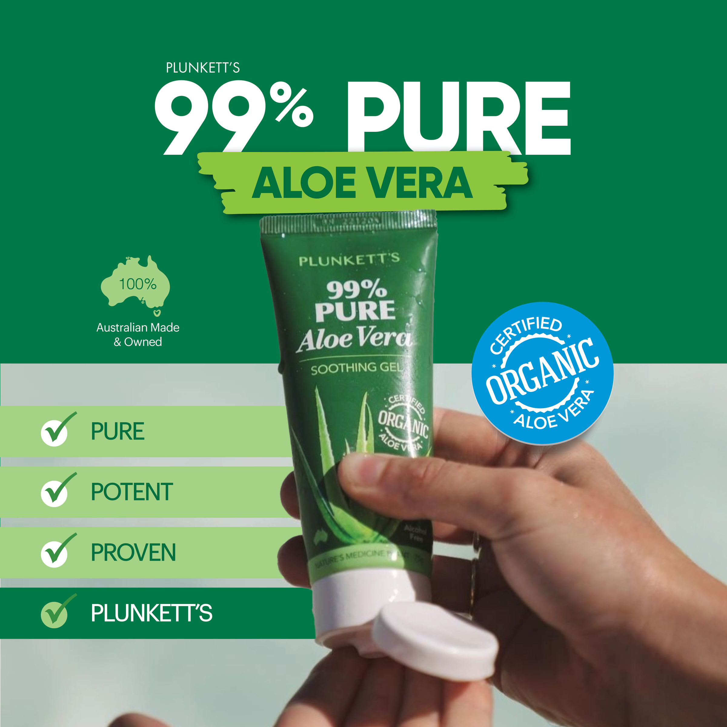 Plunkett's 99% Pure Aloe Vera Soothing Gel 150g - Image 4