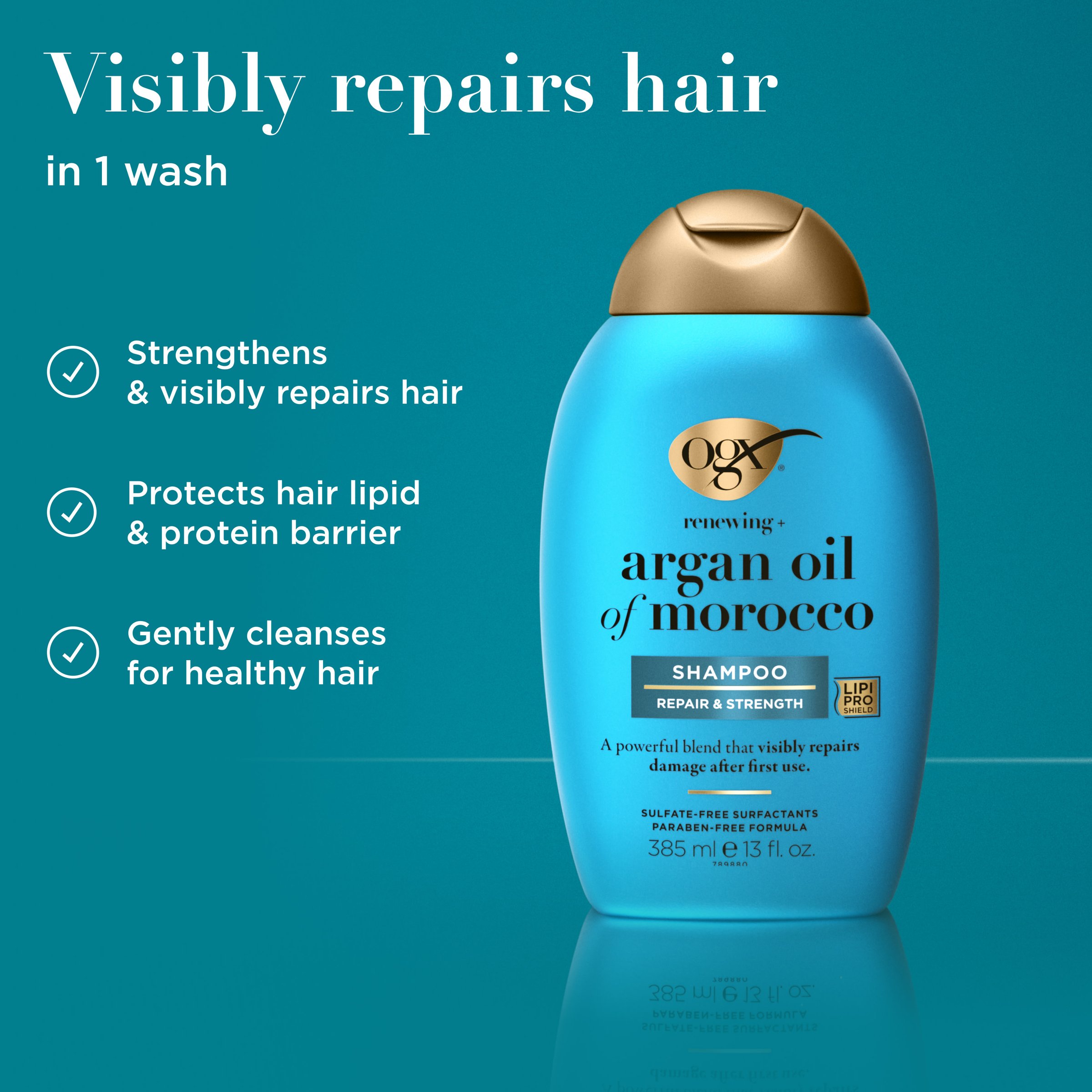 OGX Argan Oil Shampoo 385ml - Image 2