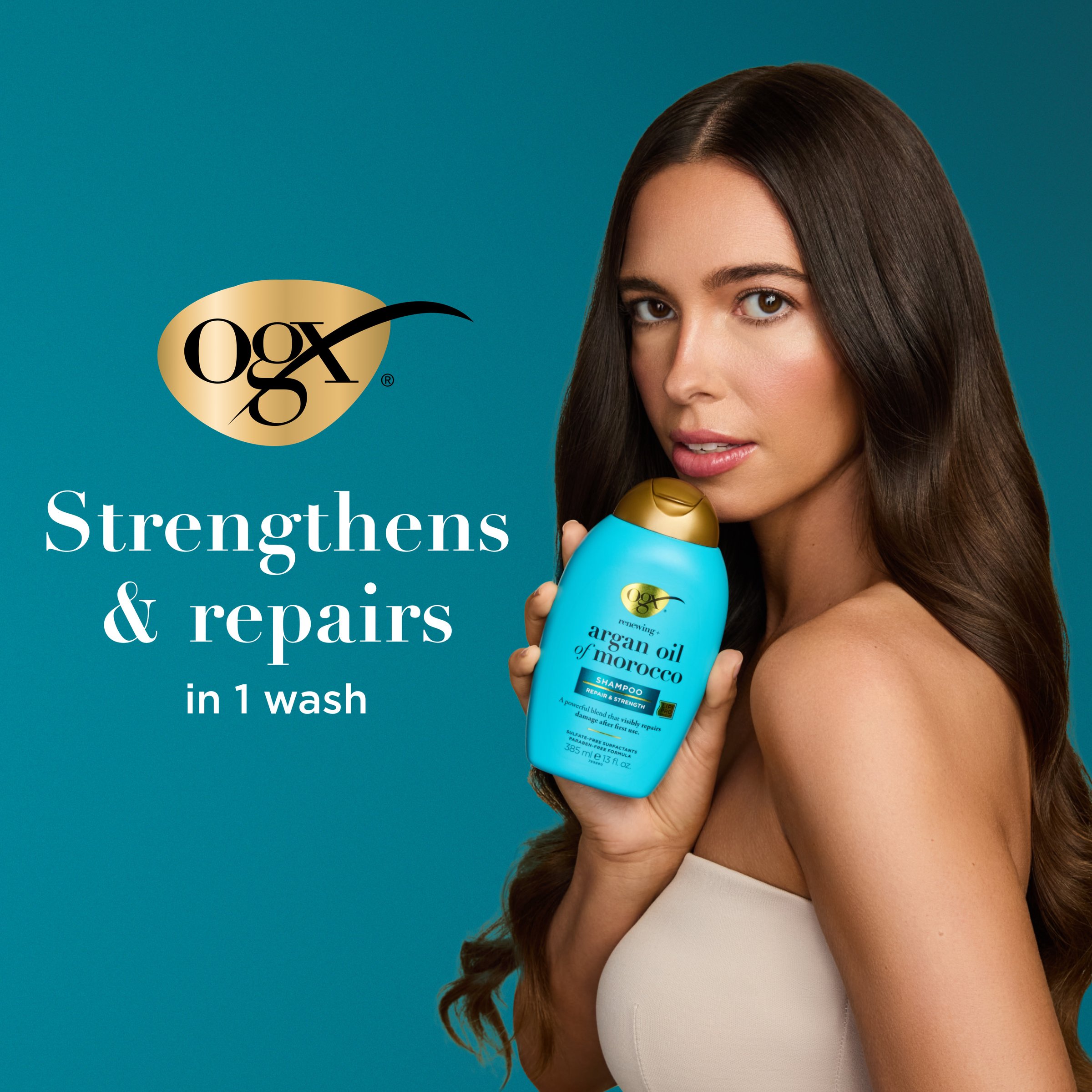 OGX Argan Oil Shampoo 385ml - Image 3