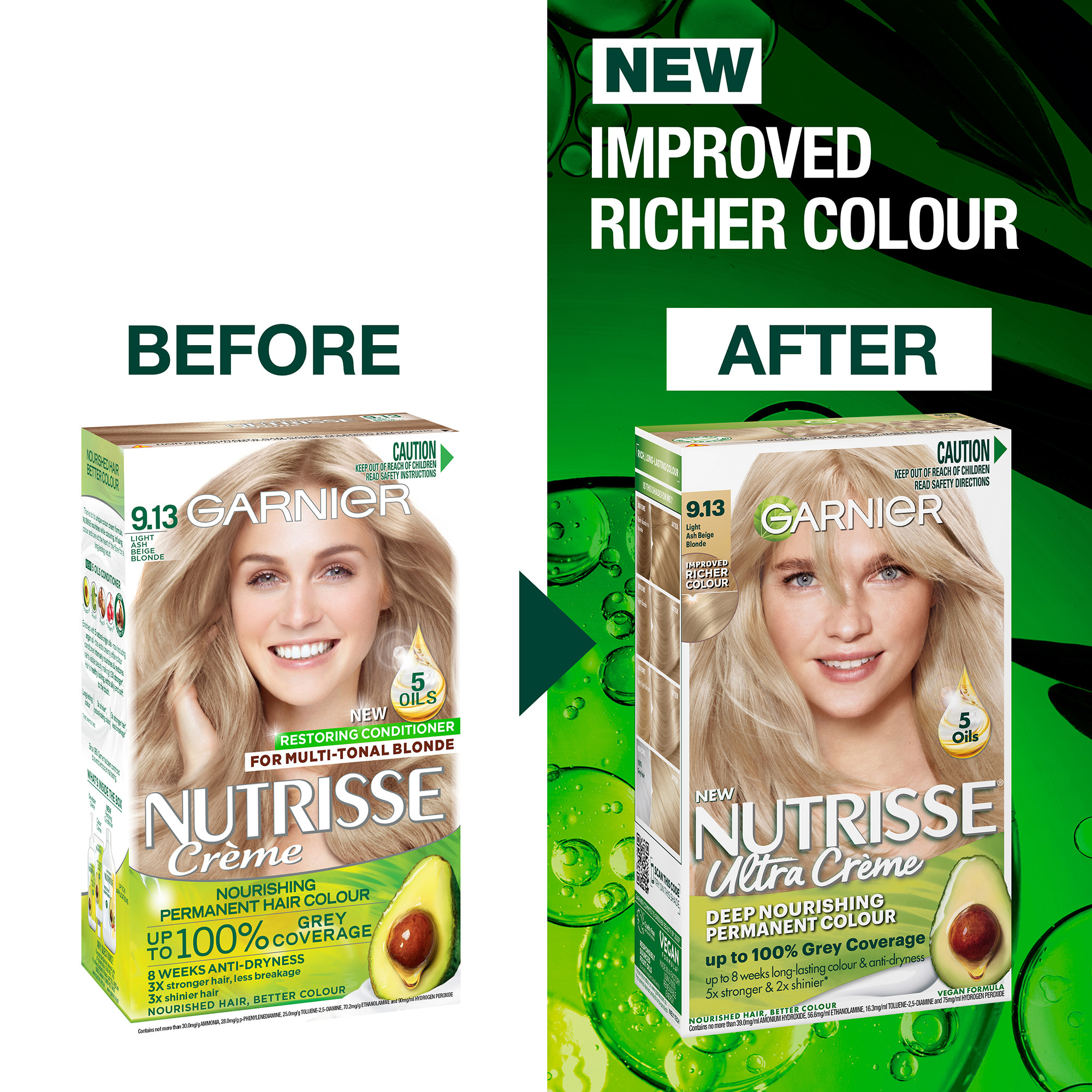 Garnier Nutrisse 9.13 Light Ash Beige Blonde 1 pack - Image 6