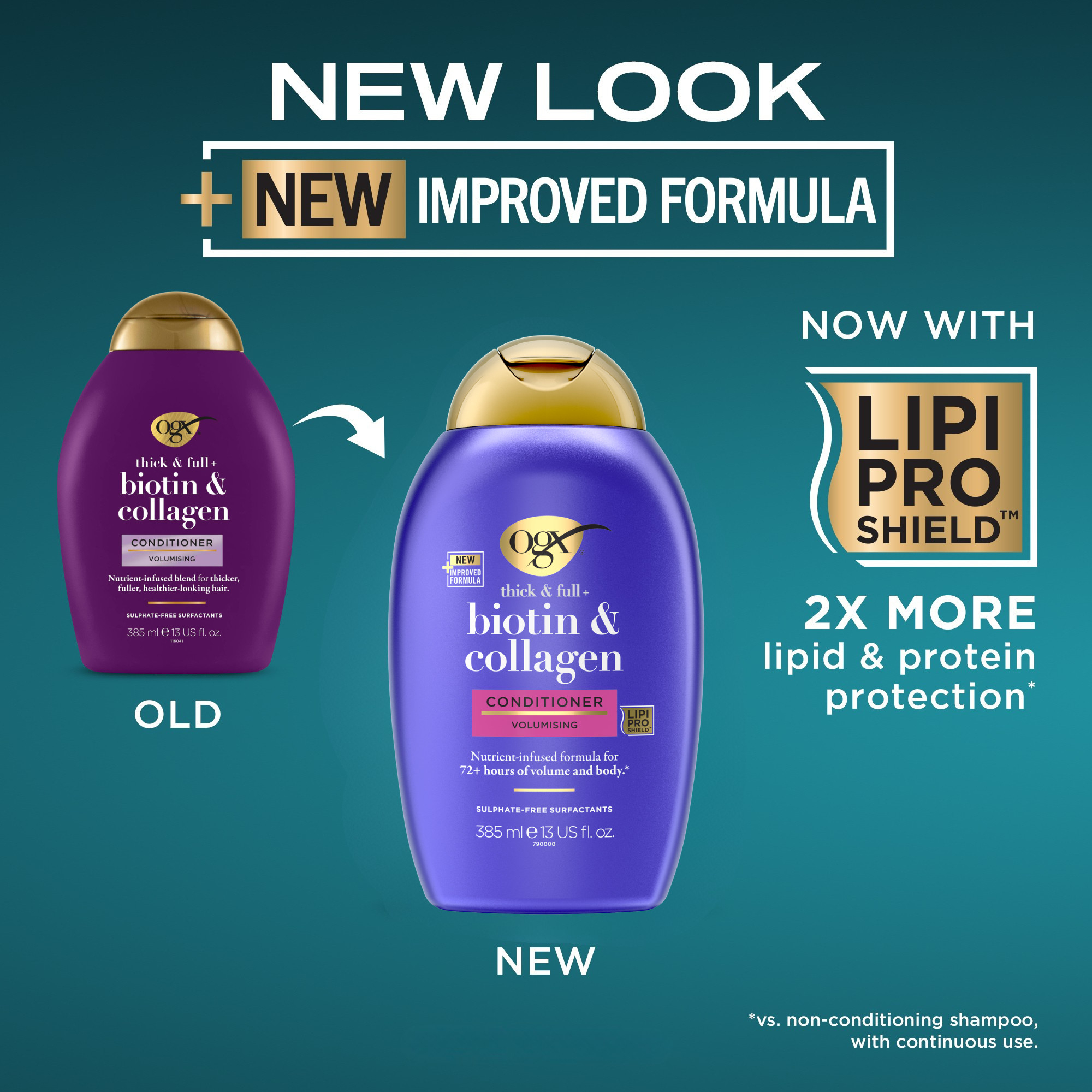 OGX Thick & Full Biotin & Collagen Conditioner 385ml - Image 3