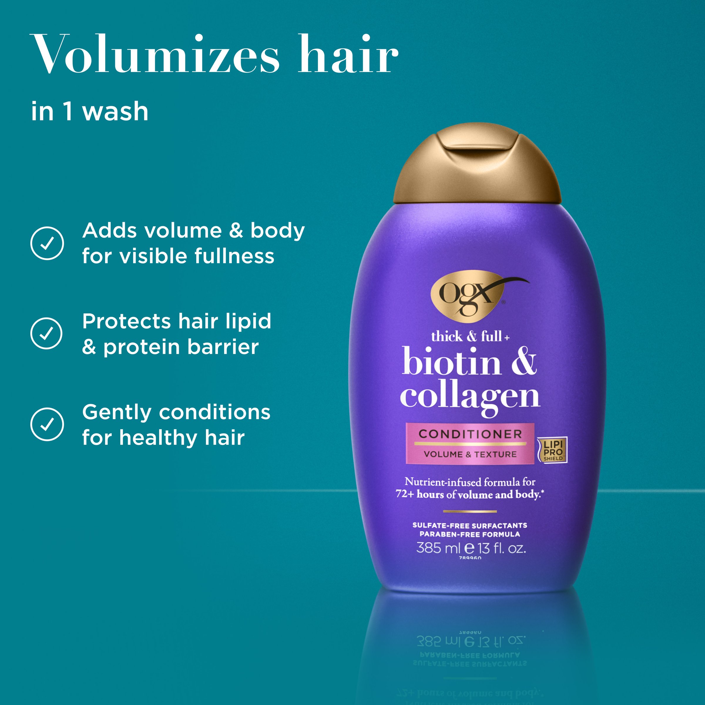 OGX Thick & Full Biotin & Collagen Conditioner 385ml - Image 4