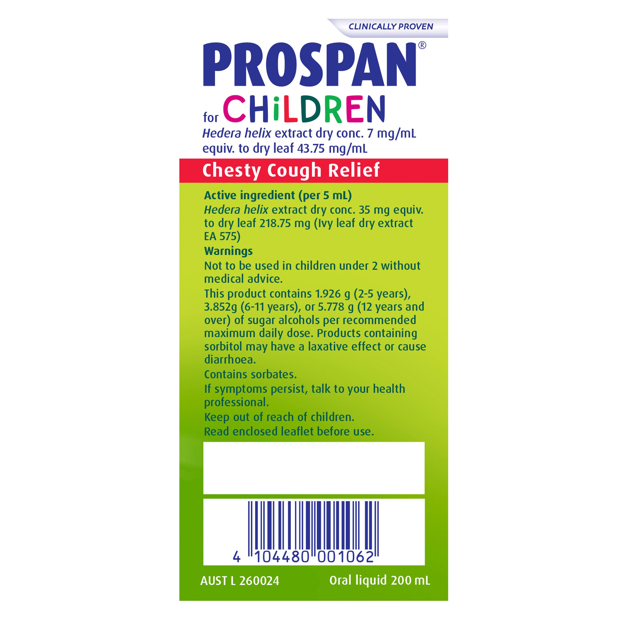 Prospan For Children Chesty Cough Relief 200ml - Image 4