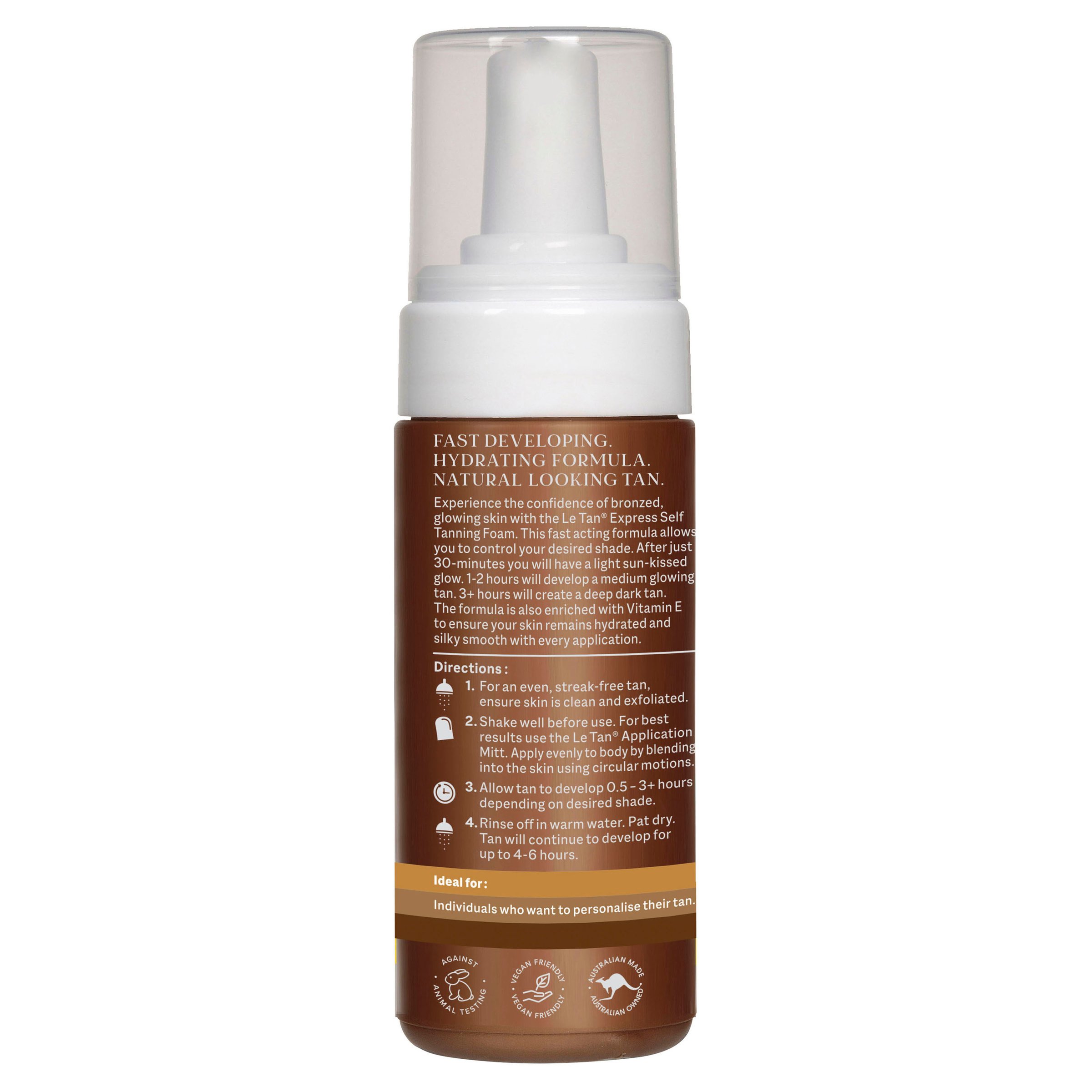 Le Tan Xpress Tan Self Tanning Foam 110ml - Image 2