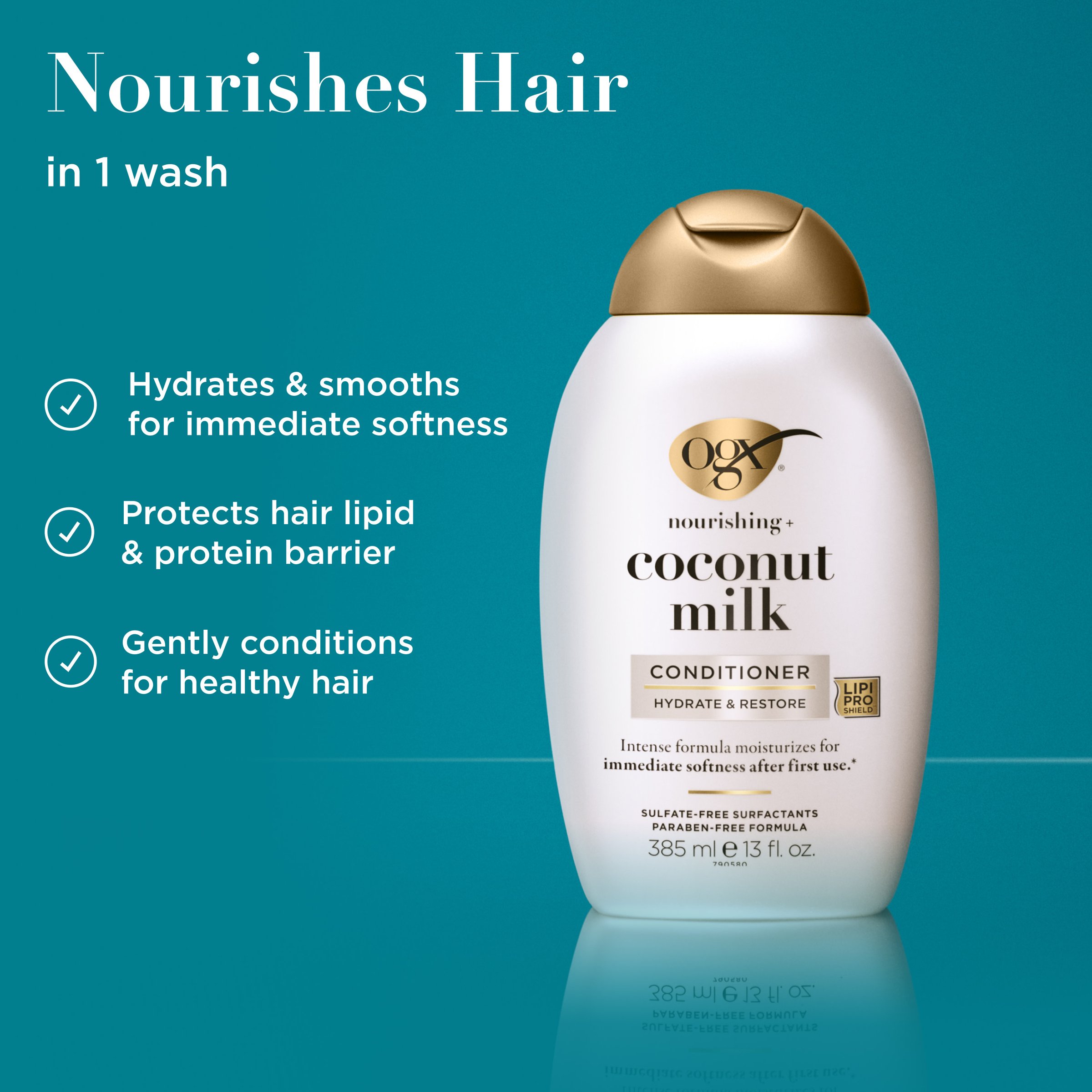 OGX Nourishing Coconut Milk Conditioner 385ml - Image 1
