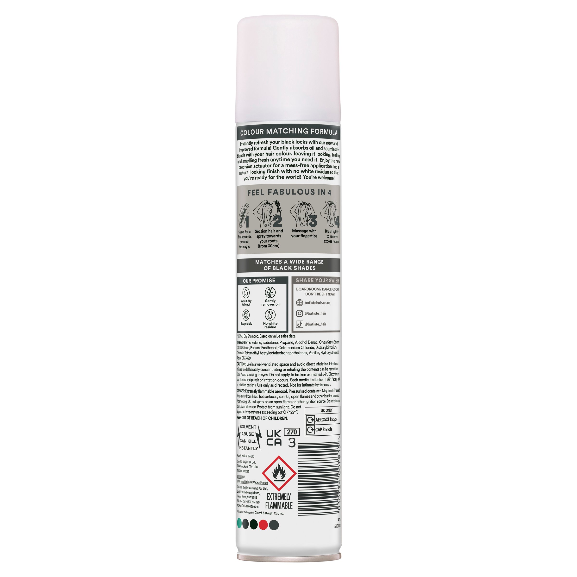 Batiste Dry Shampoo Divine Dark 200ml - Image 2
