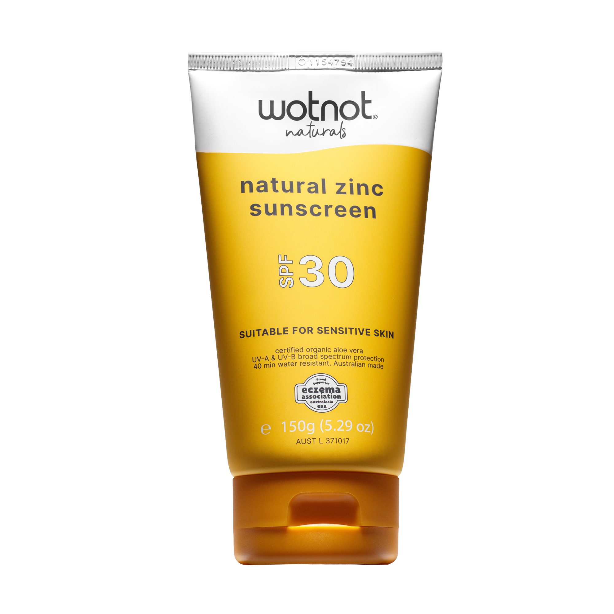 Wotnot Natural Zinc Sunscreen Sensitive - 150g - Image 1