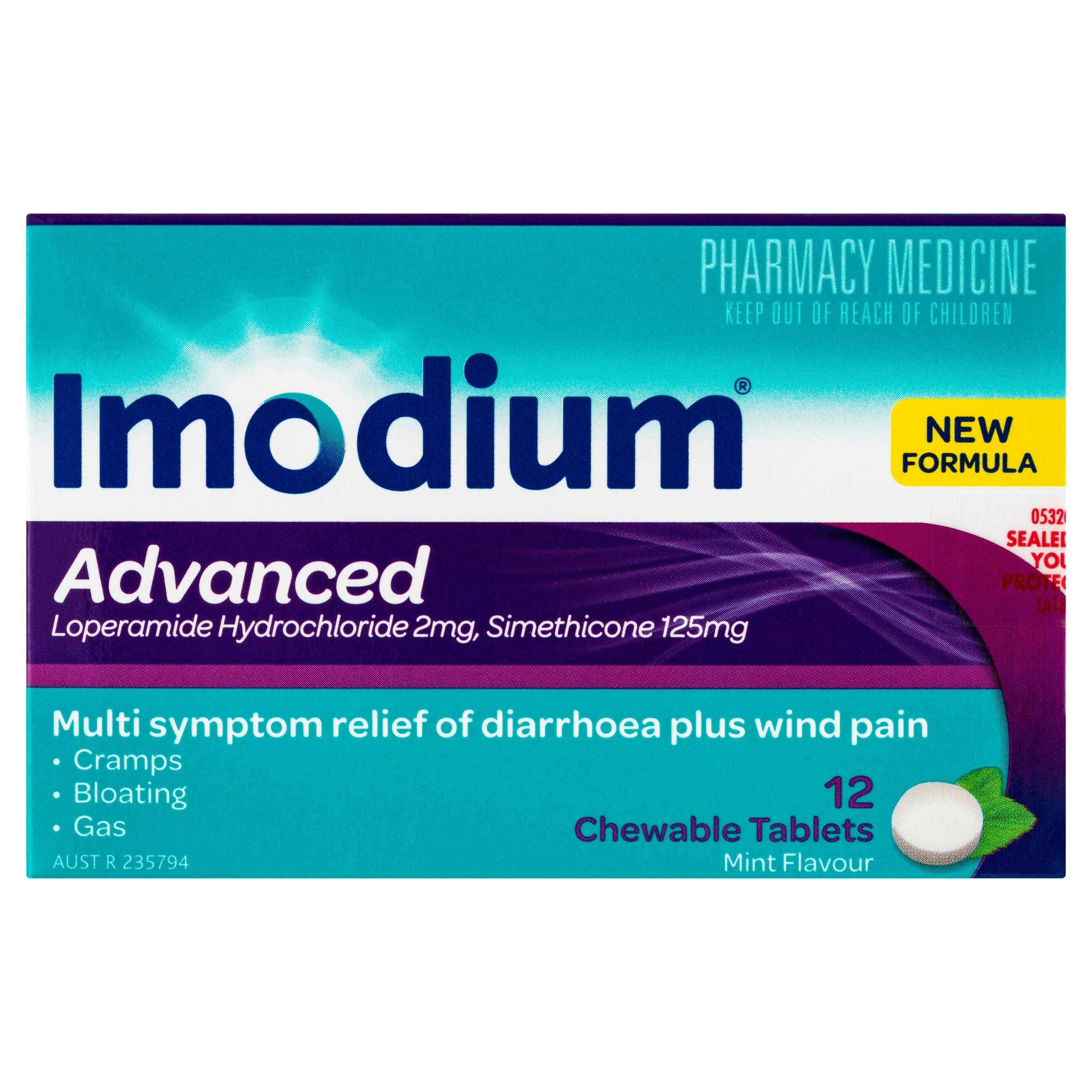 Imodium Advanced Relief 12 chewable tablets - Image 1