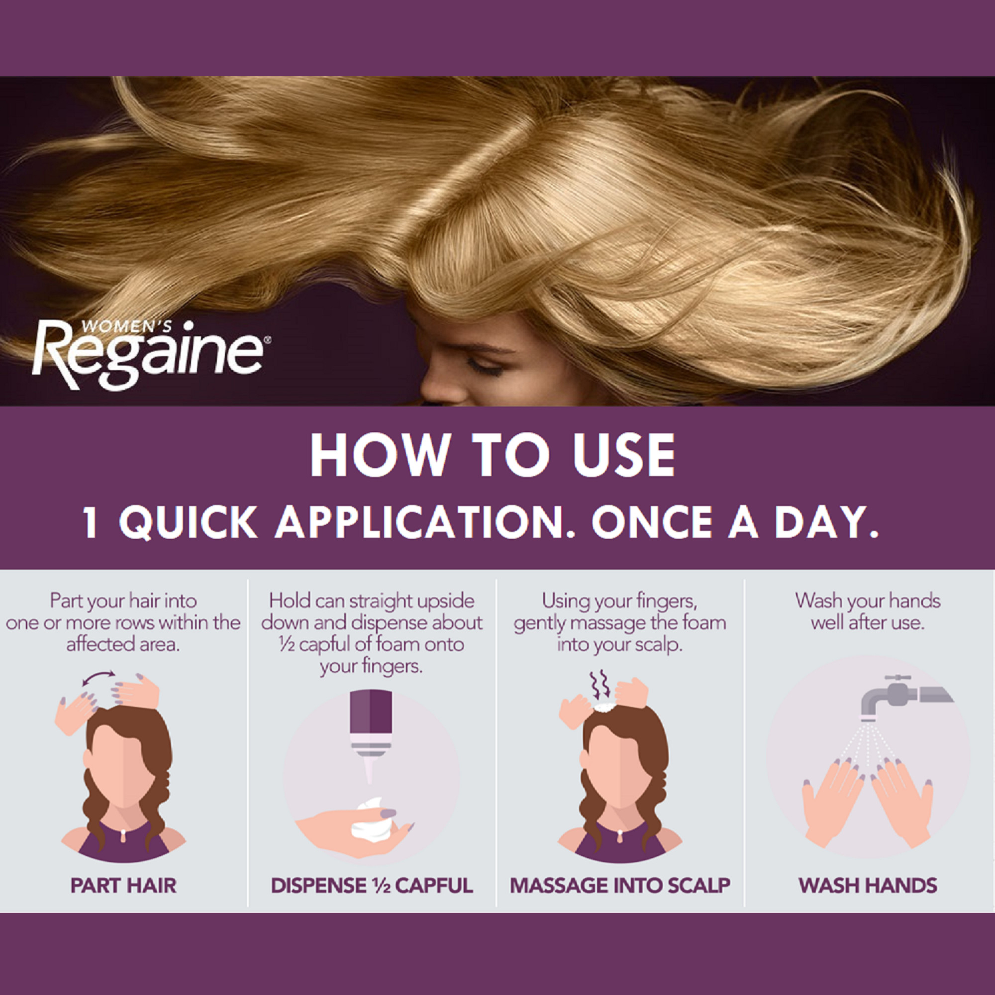 Regaine Hair Loss Foam Treatment For Women 4 Month Supply 120g - Image 5