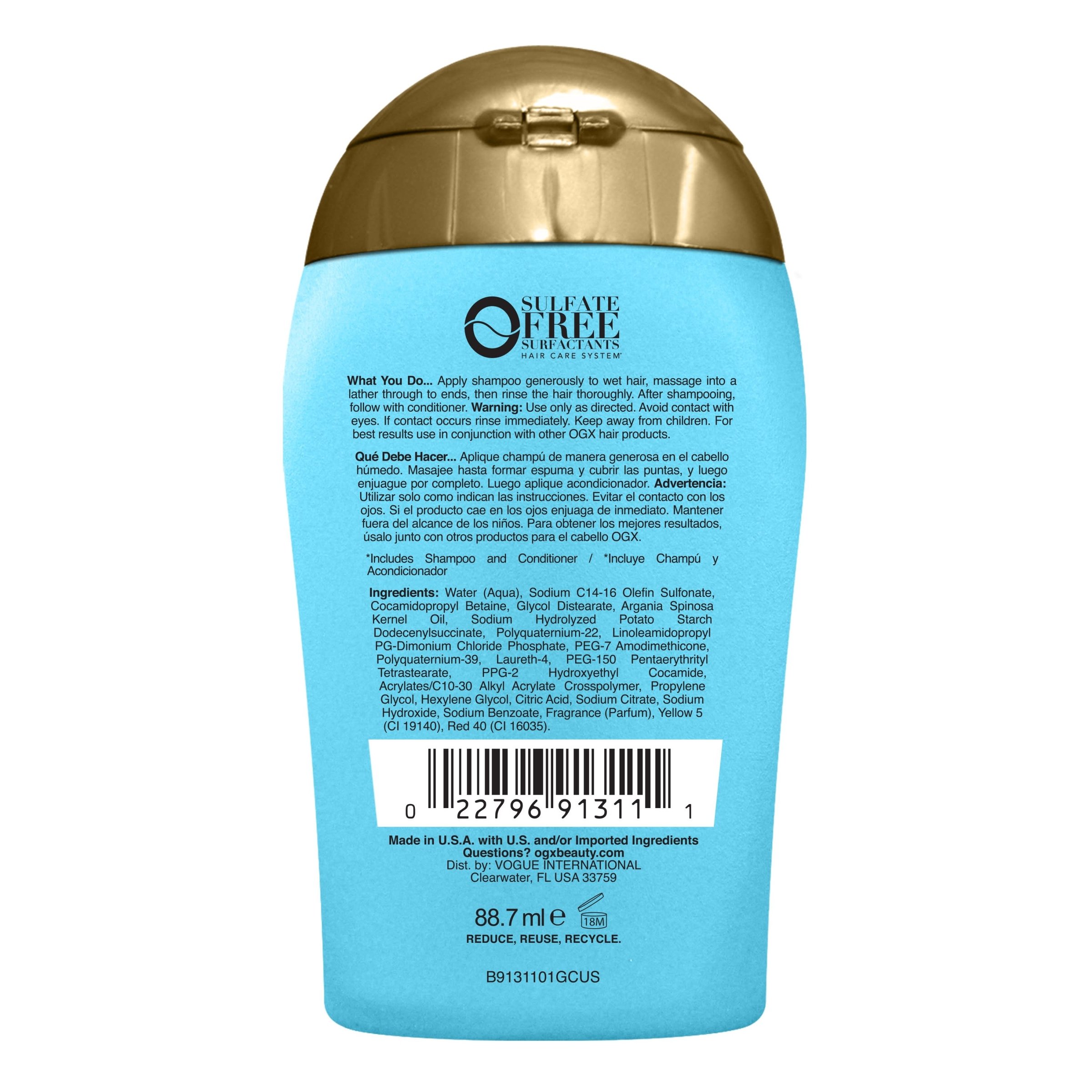 OGX Moroccan Argan Oil Shampoo 88.7ml - Image 2