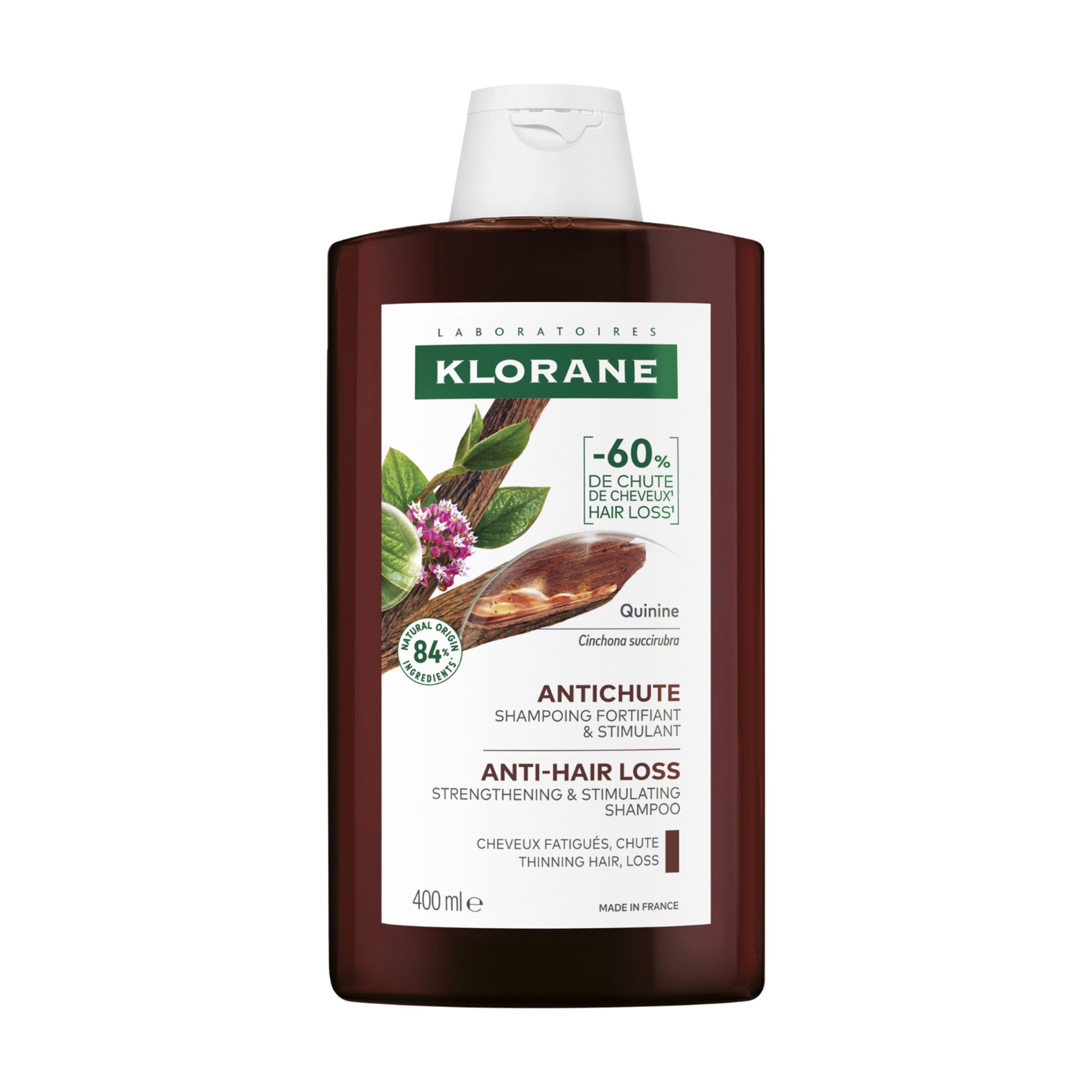 Klorane Shampoo with Quinine and Organic Edelweiss 400ml - Image 1