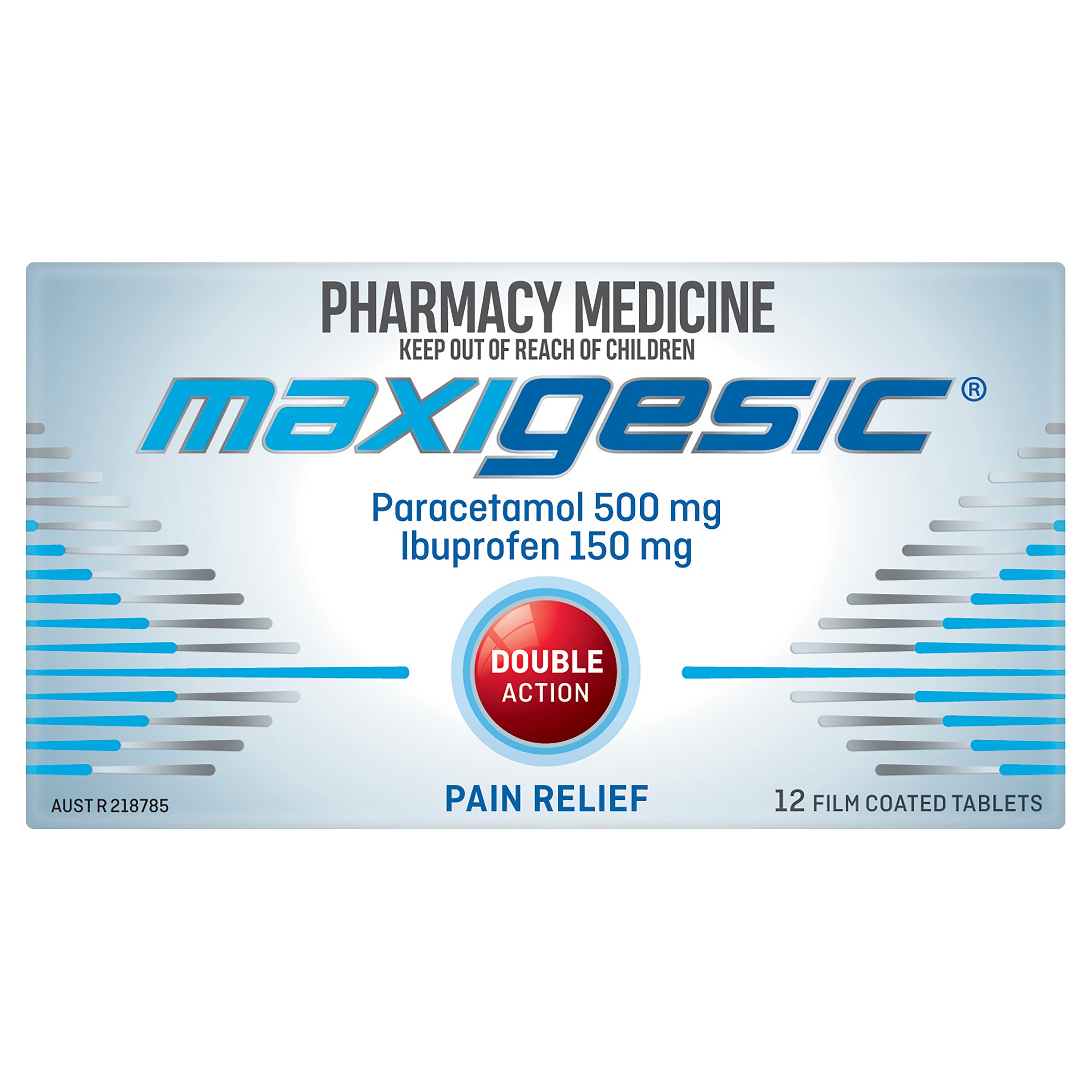 Maxigesic Paracetamol 500mg + Ibuprofen 150mg - 12 tablets - Image 1