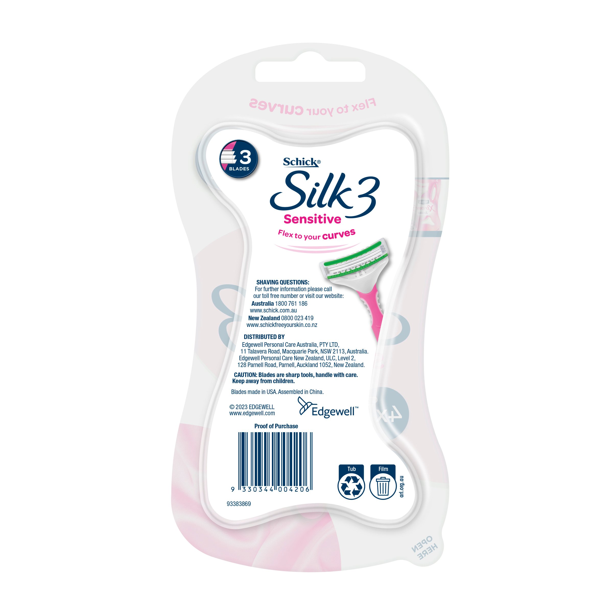 Schick Silk 3 Sensitive Disposable Razors 4 pack - Image 2