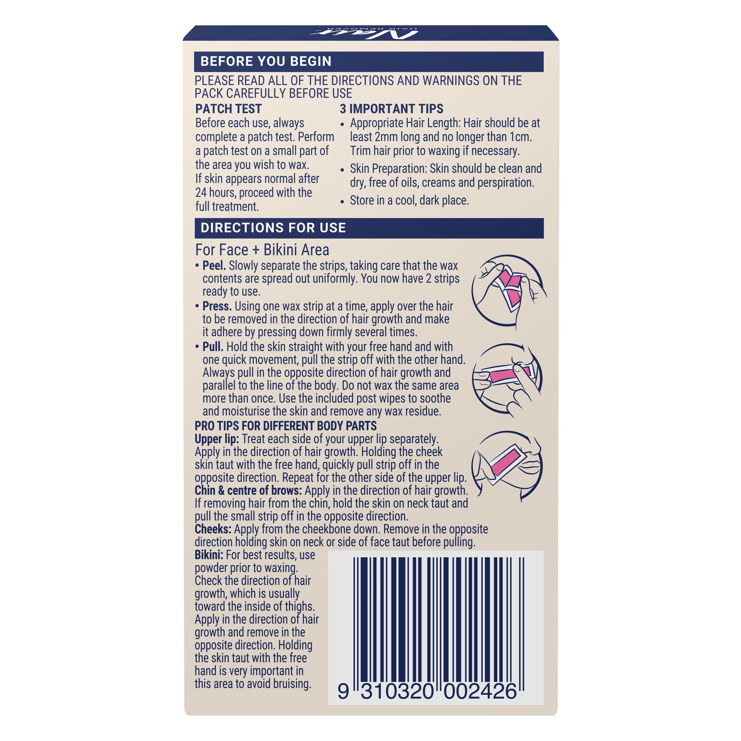 Nair Sensitive Strip Wax Mini 20 pack - Image 2