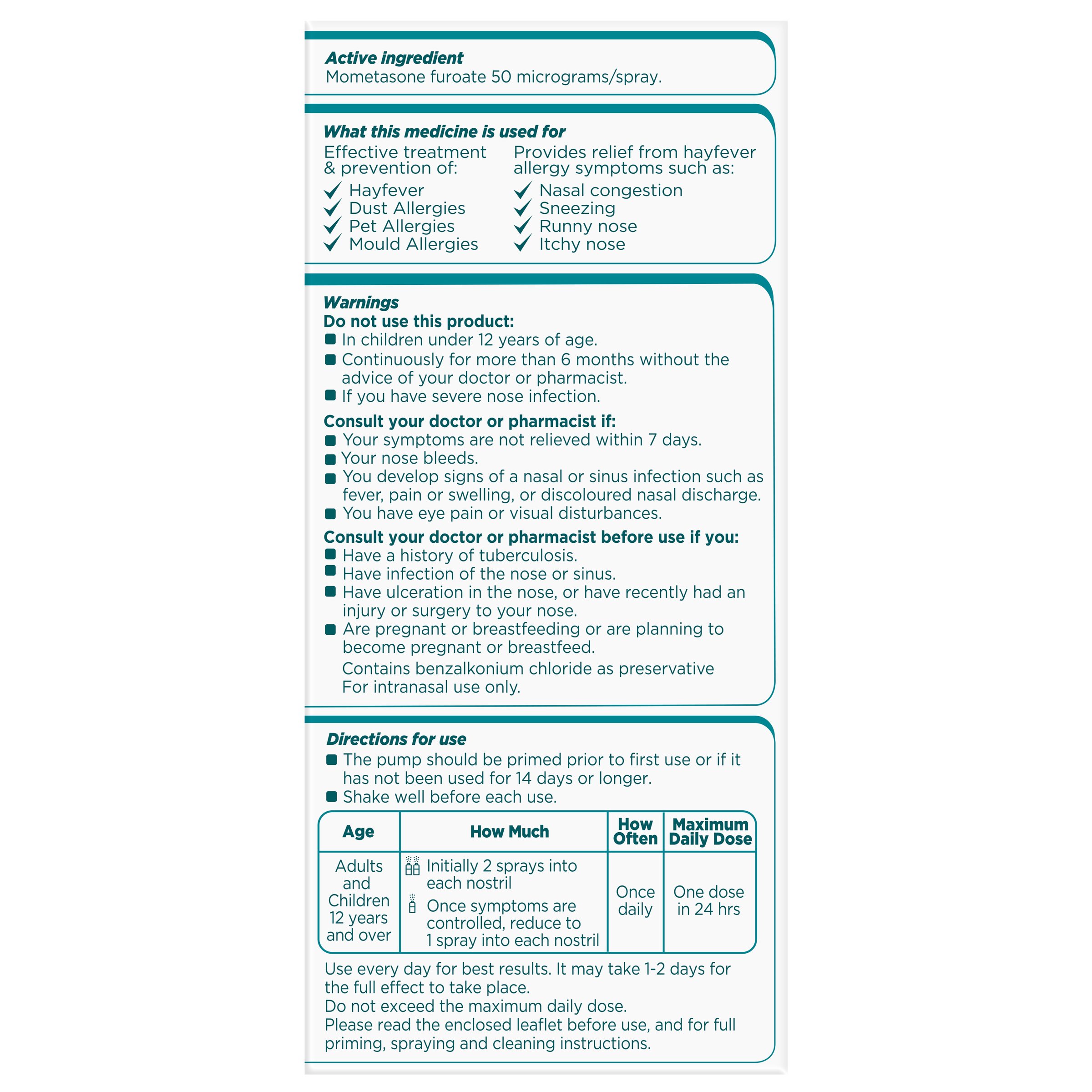 Nasonex Allergy Spray 140 doses - Image 2